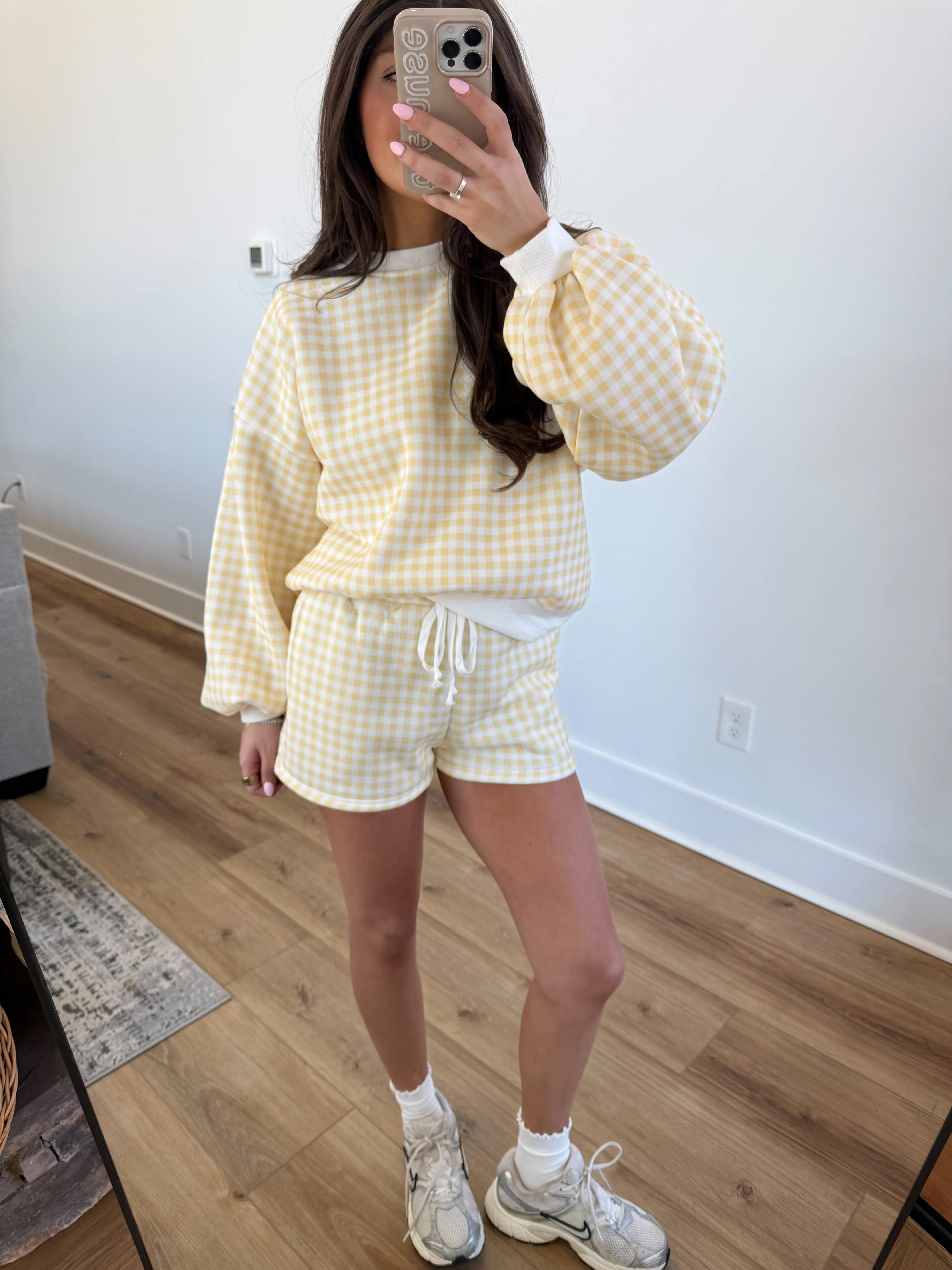 Lemon Gingham Lounge Set - Image 2