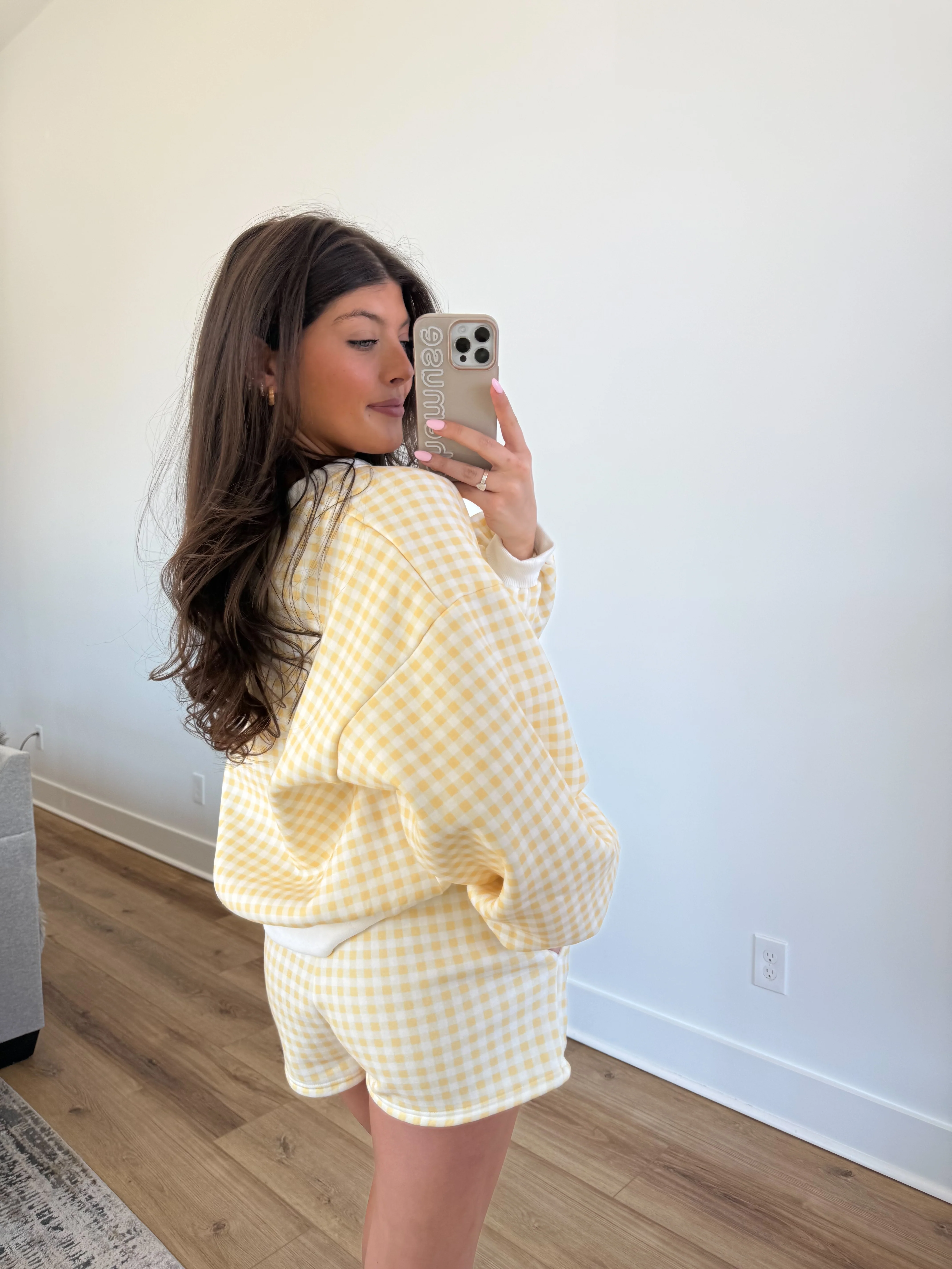 Lemon Gingham Lounge Set - Image 7