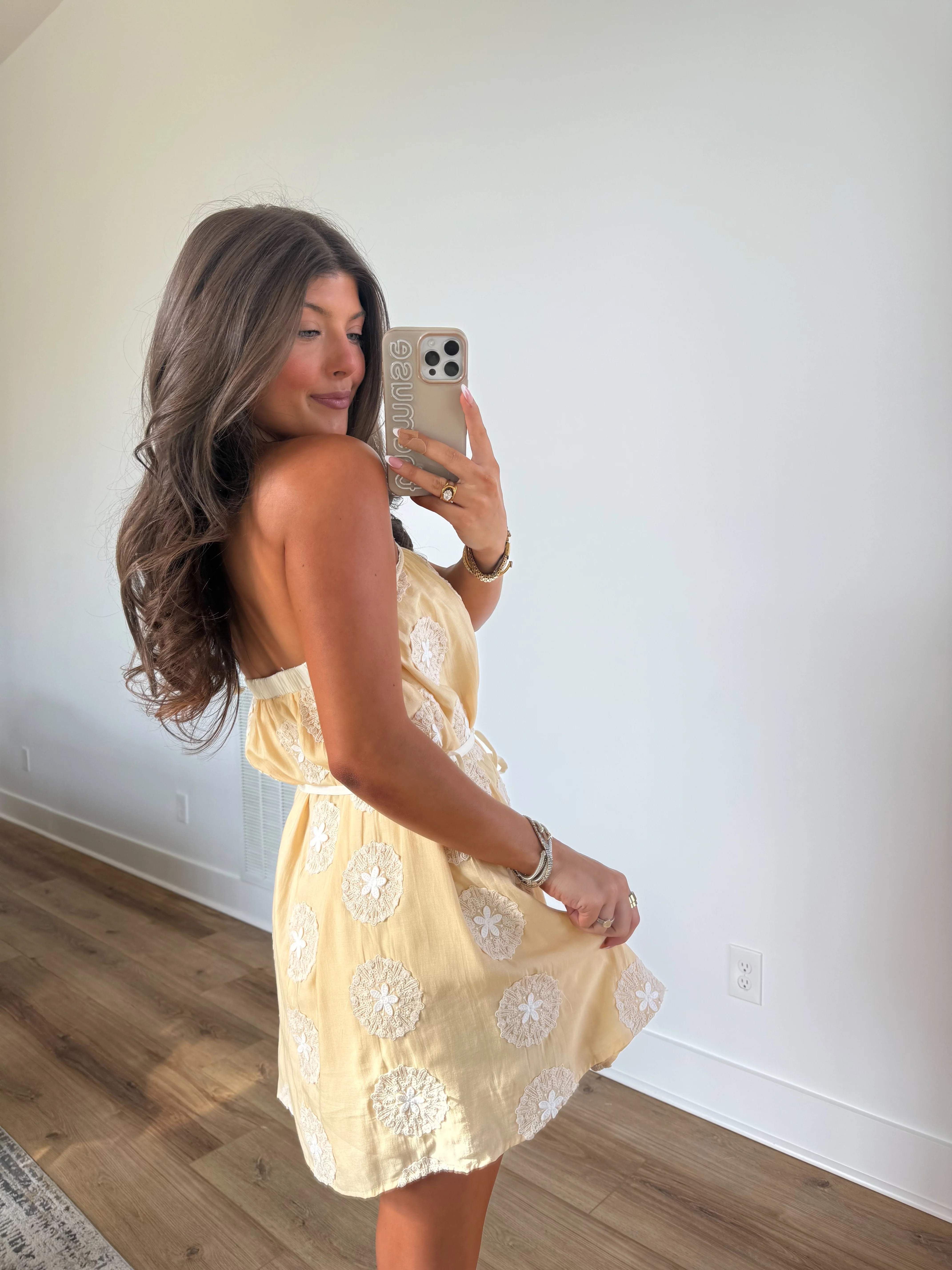 Lemon Lace Halter Mini - Image 4