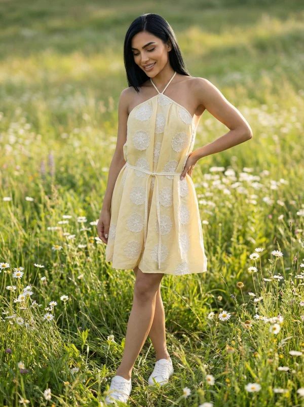 Lemon Lace Halter Mini - Image 5