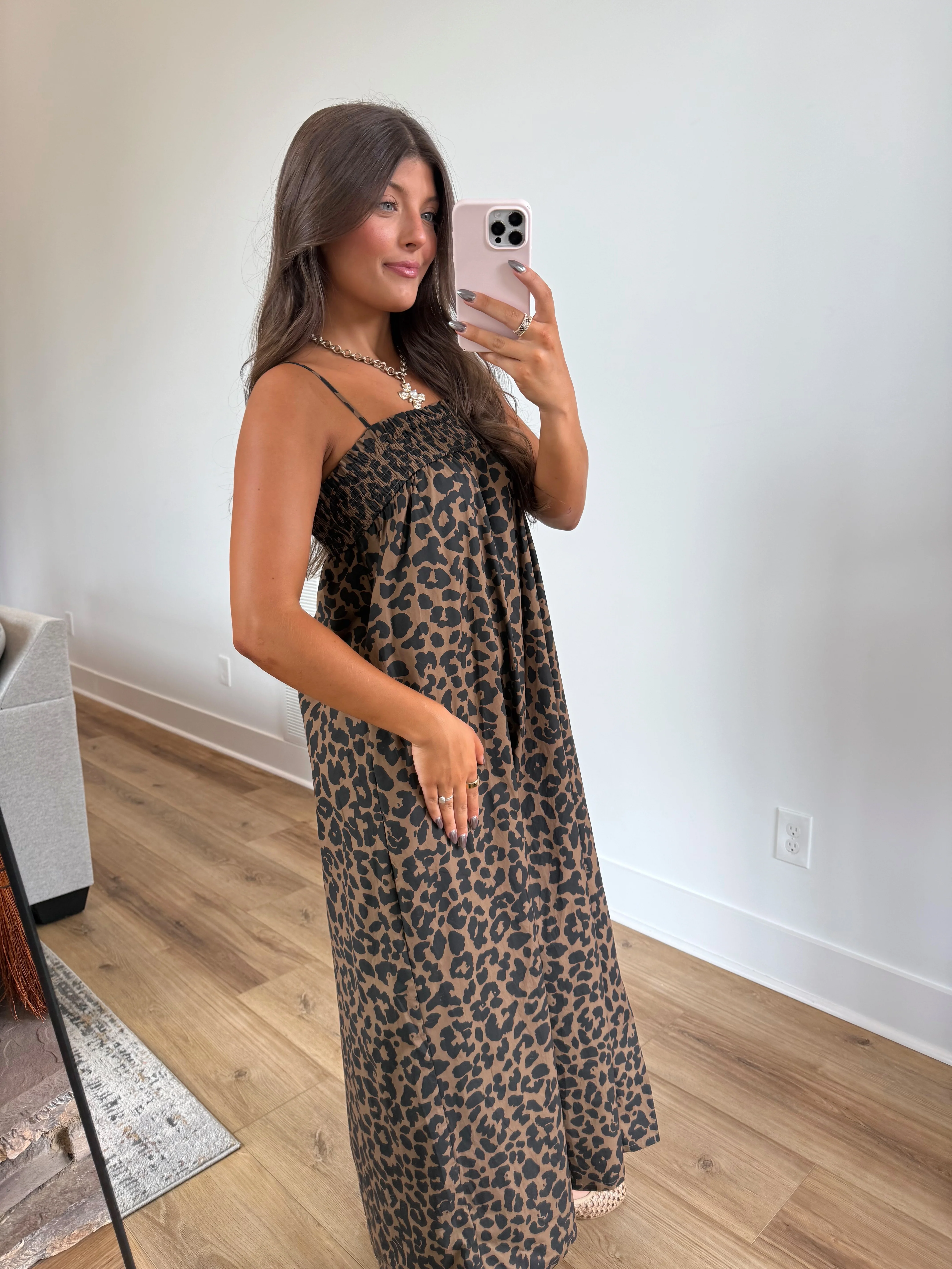 Leopard Smocked Top Maxi - Image 6
