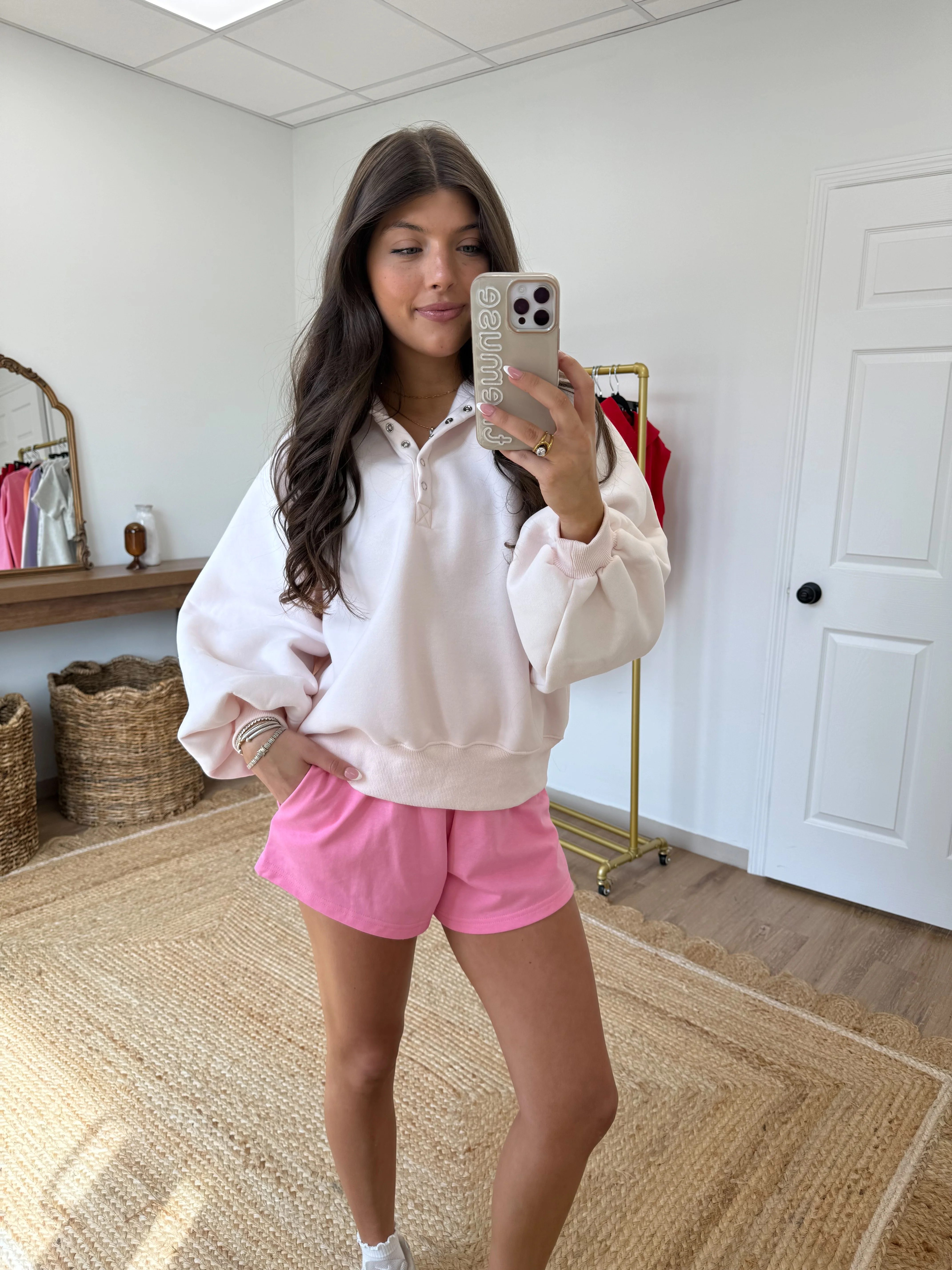 Light Pink Snap Button Pullover - Image 3