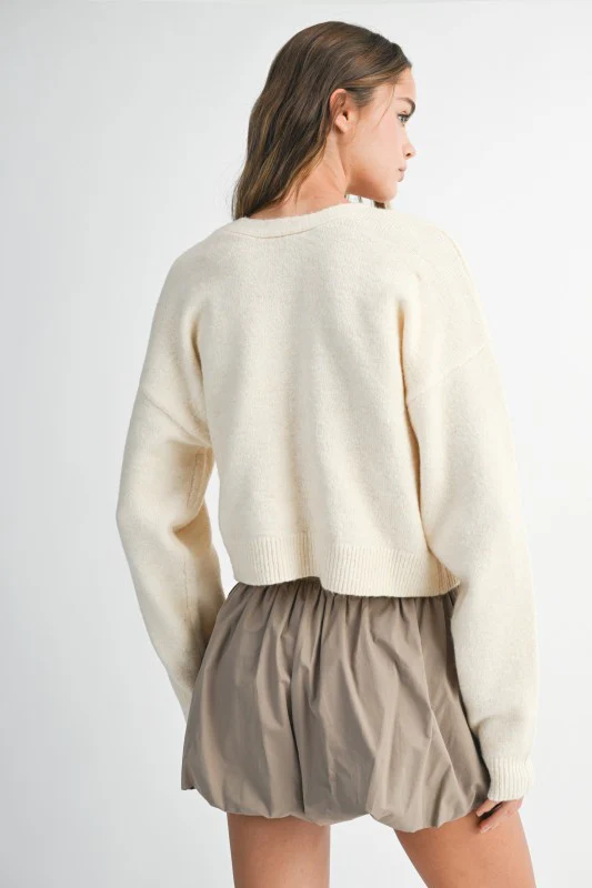 Lillian Bow Sweater (Cream) - Image 10