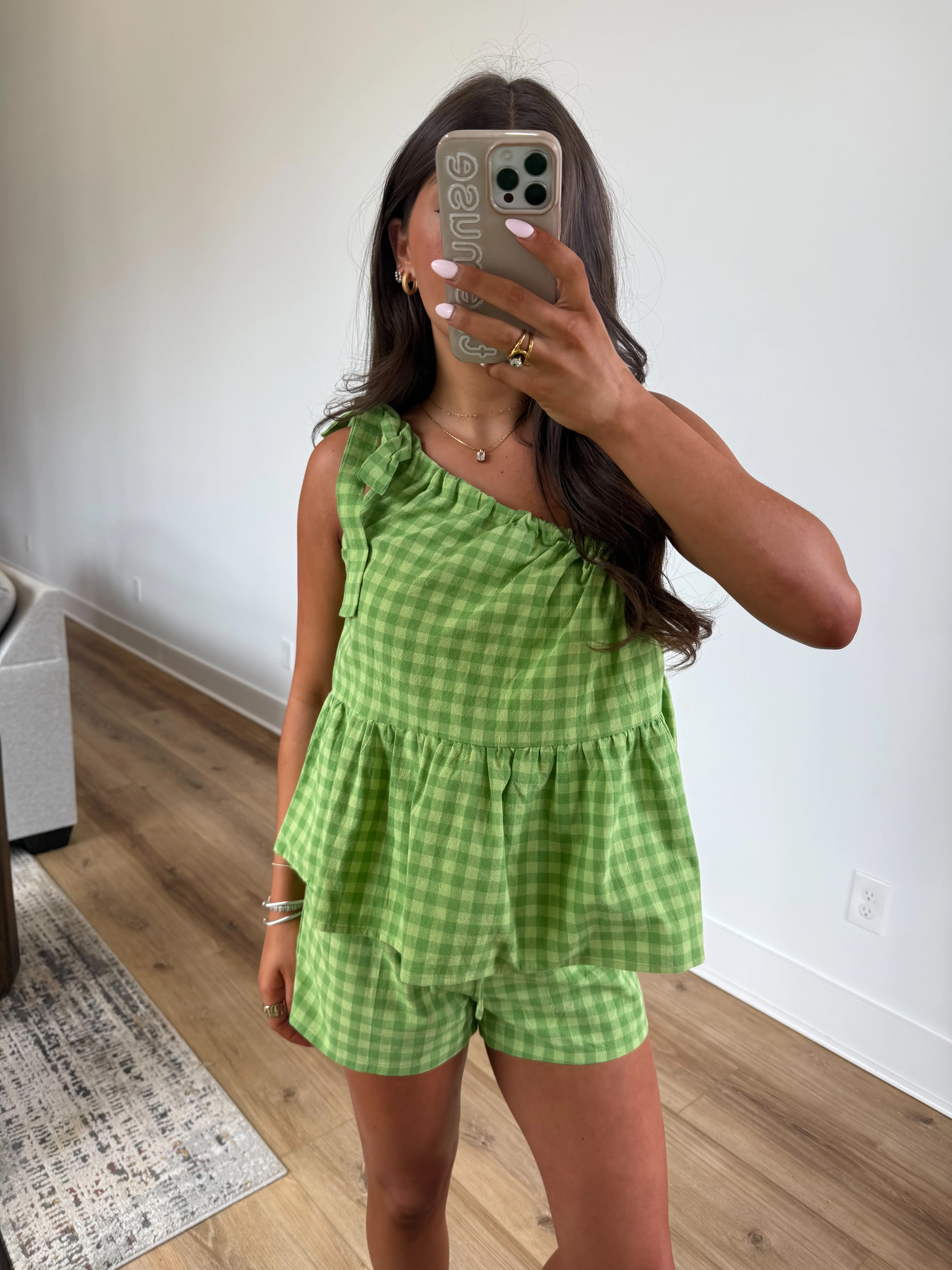 Lime Green Gingham Set - Image 2