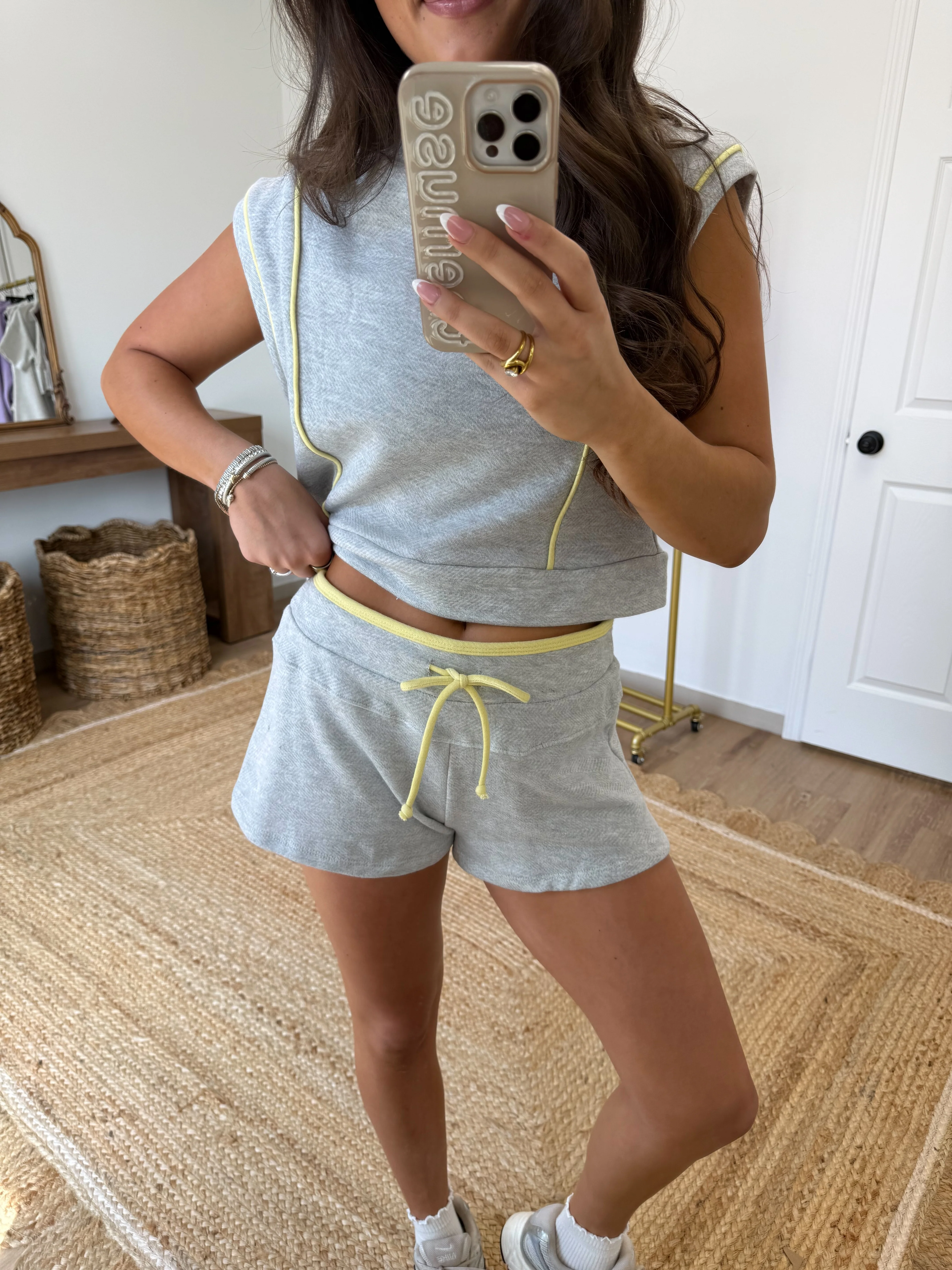 Lime Line Terry Mockneck Set - Image 6