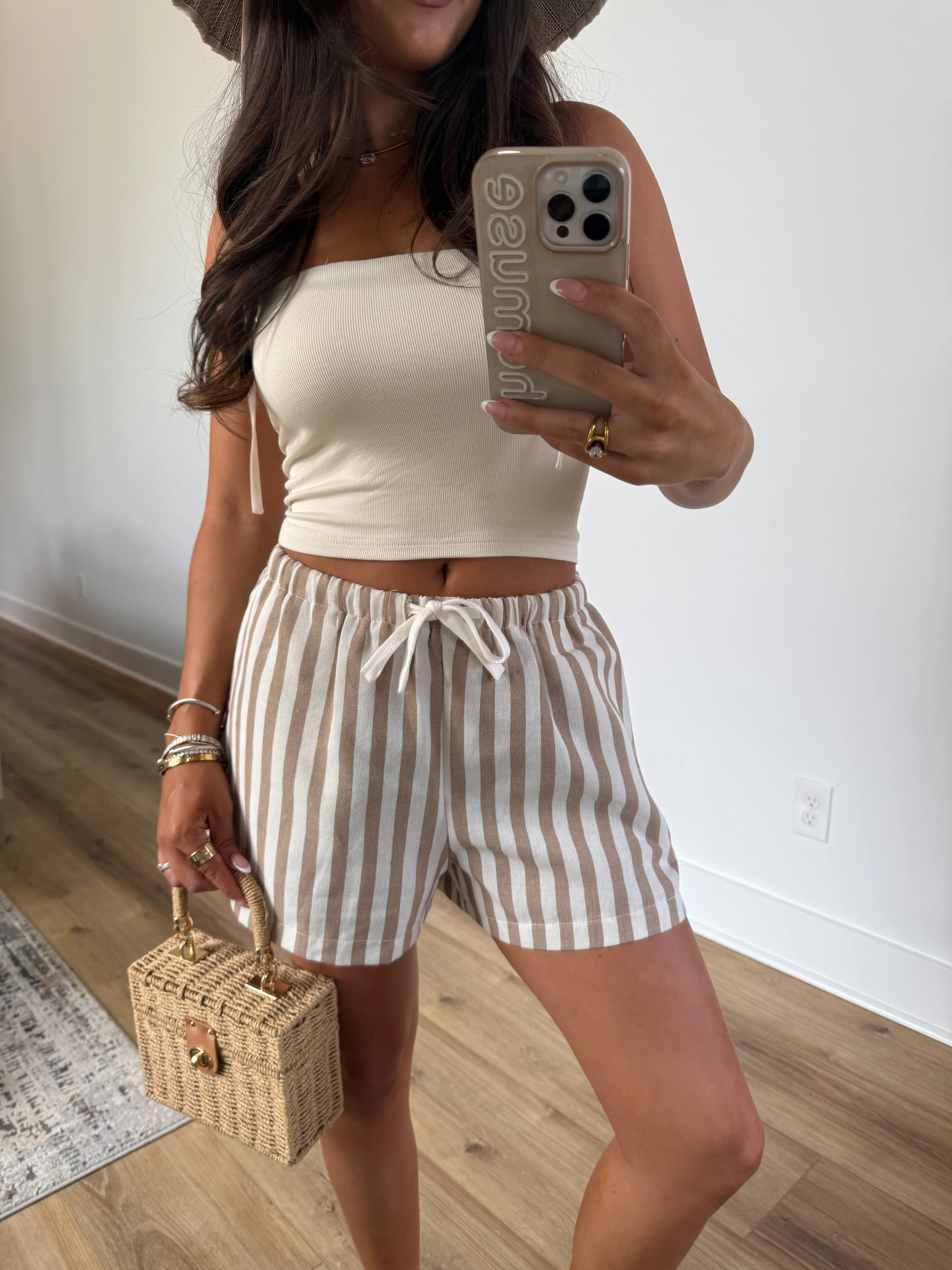 Linen Club Shorts (Beige) - Image 2