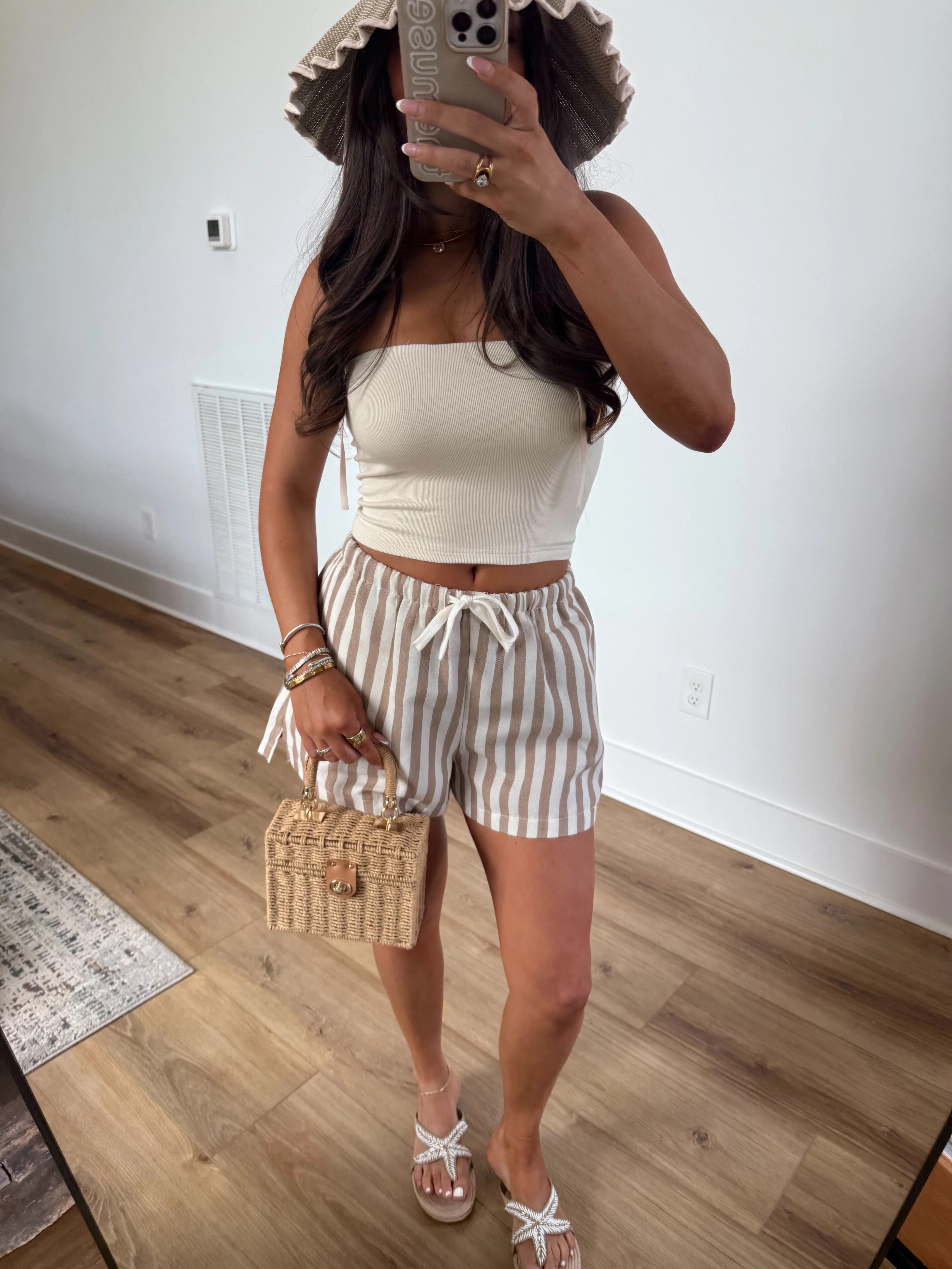 Linen Club Shorts (Beige) - Image 6