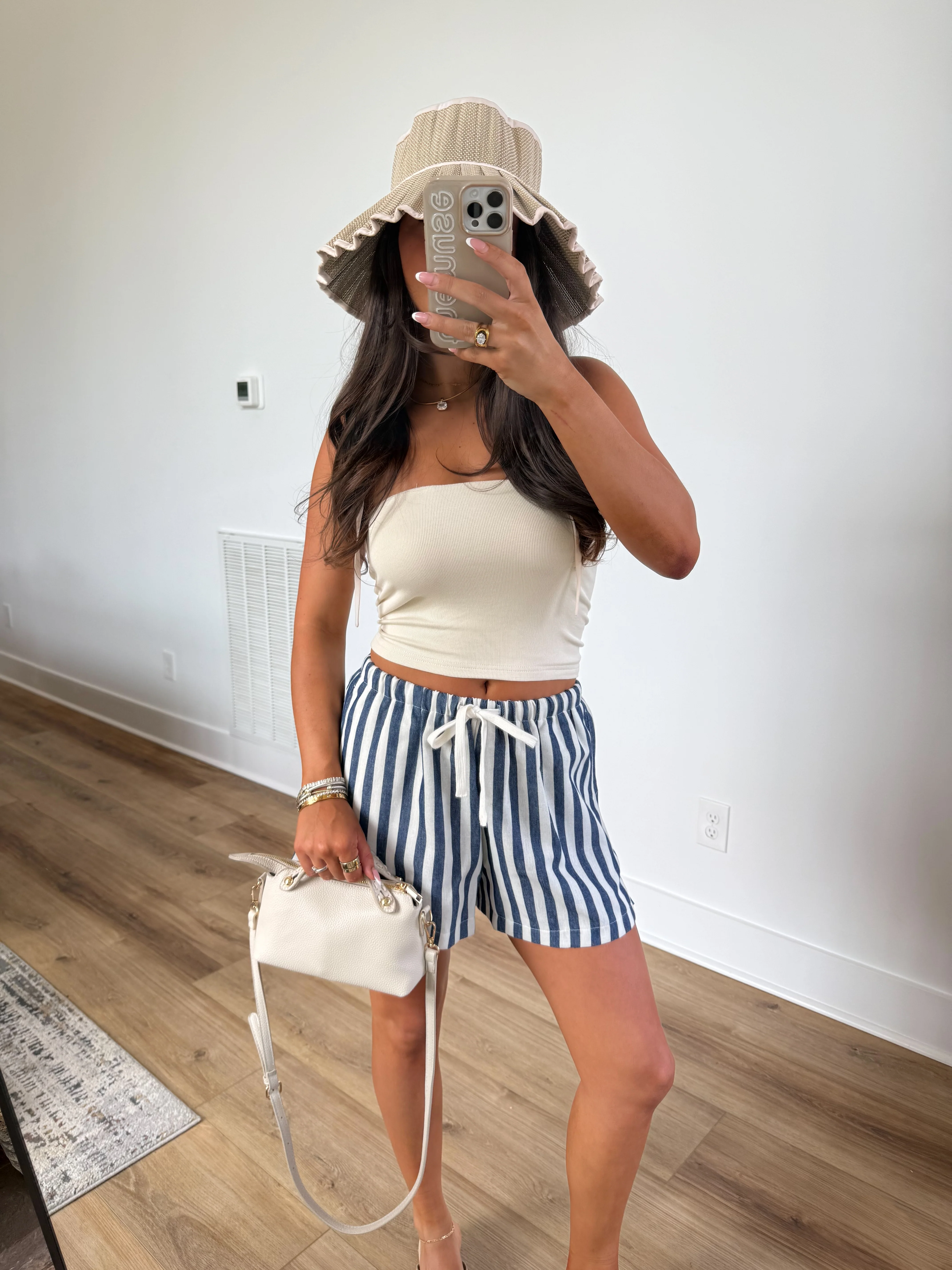 Linen Club Shorts (Navy) - Image 4