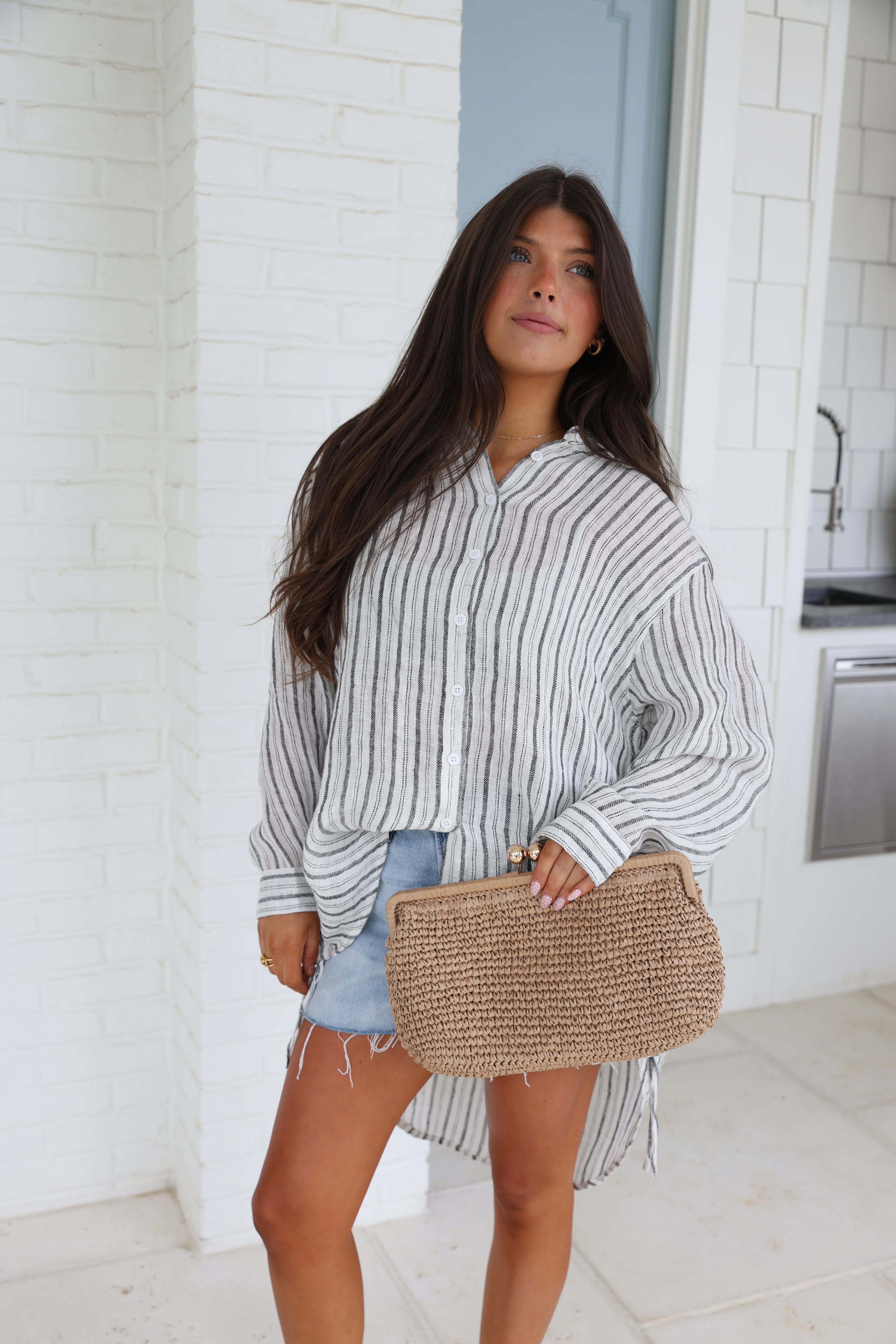 Linen Stripes Blouse - Image 3