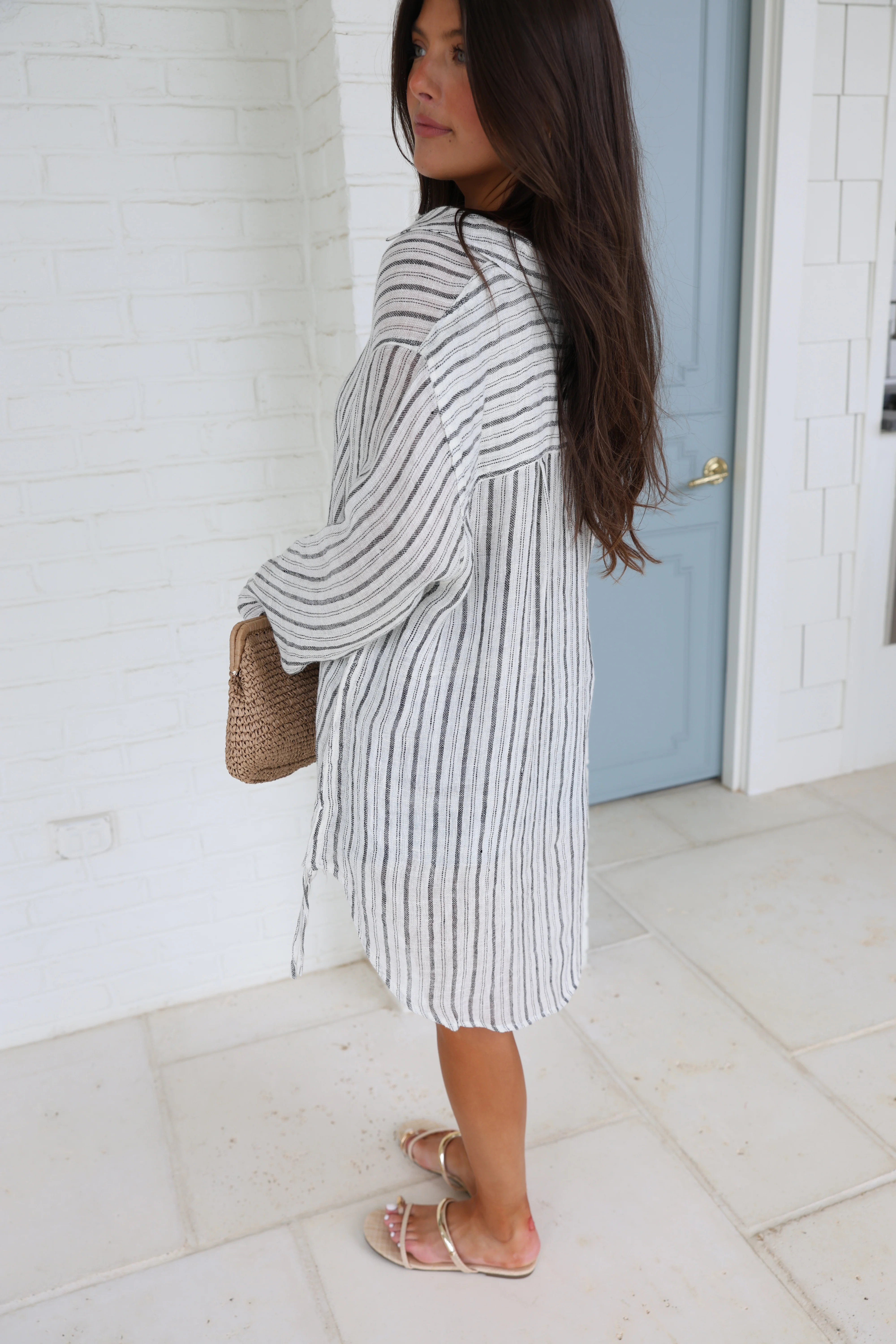Linen Stripes Blouse - Image 6