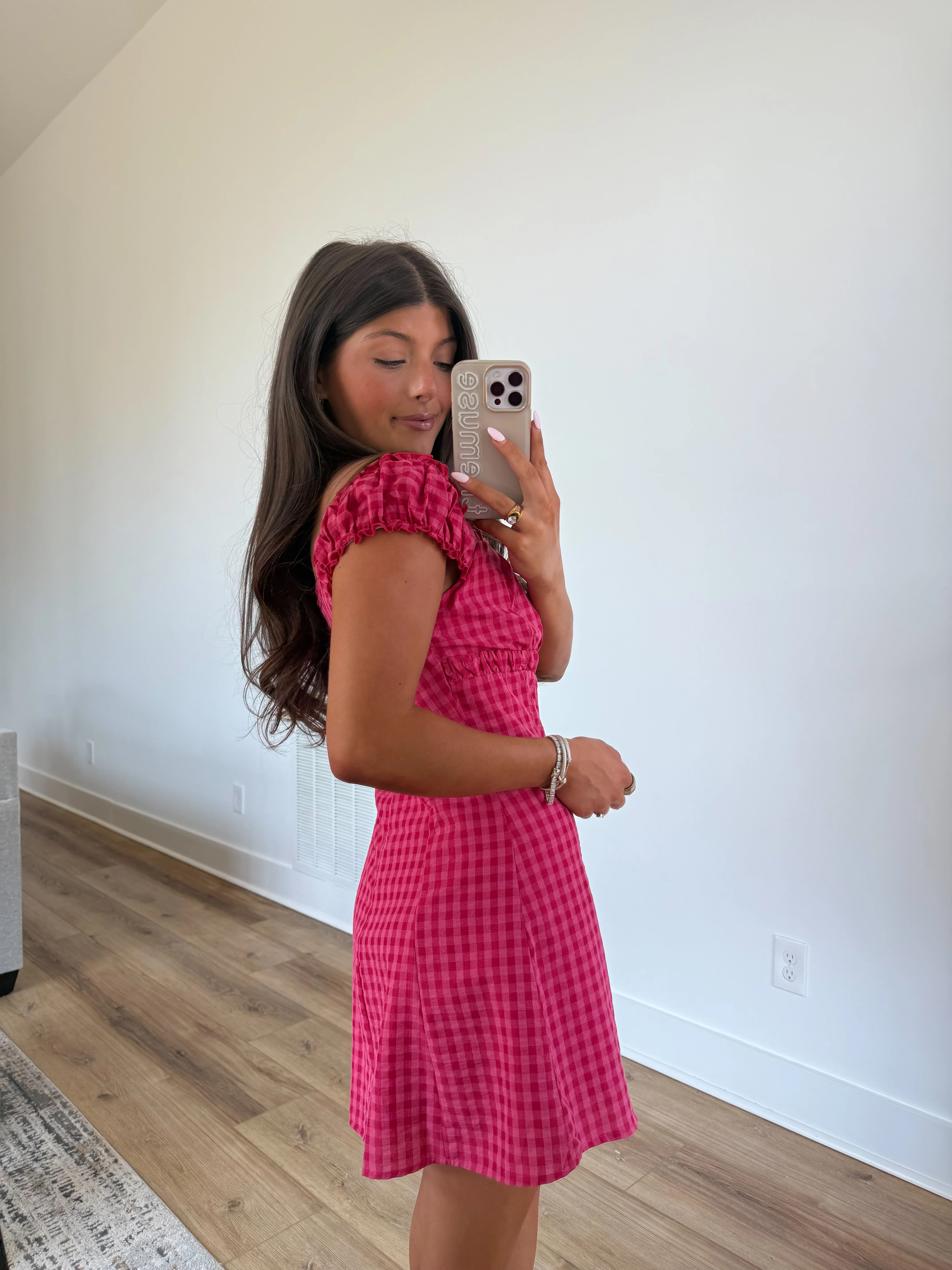 Lisi Gingham Mini Dress - Image 4