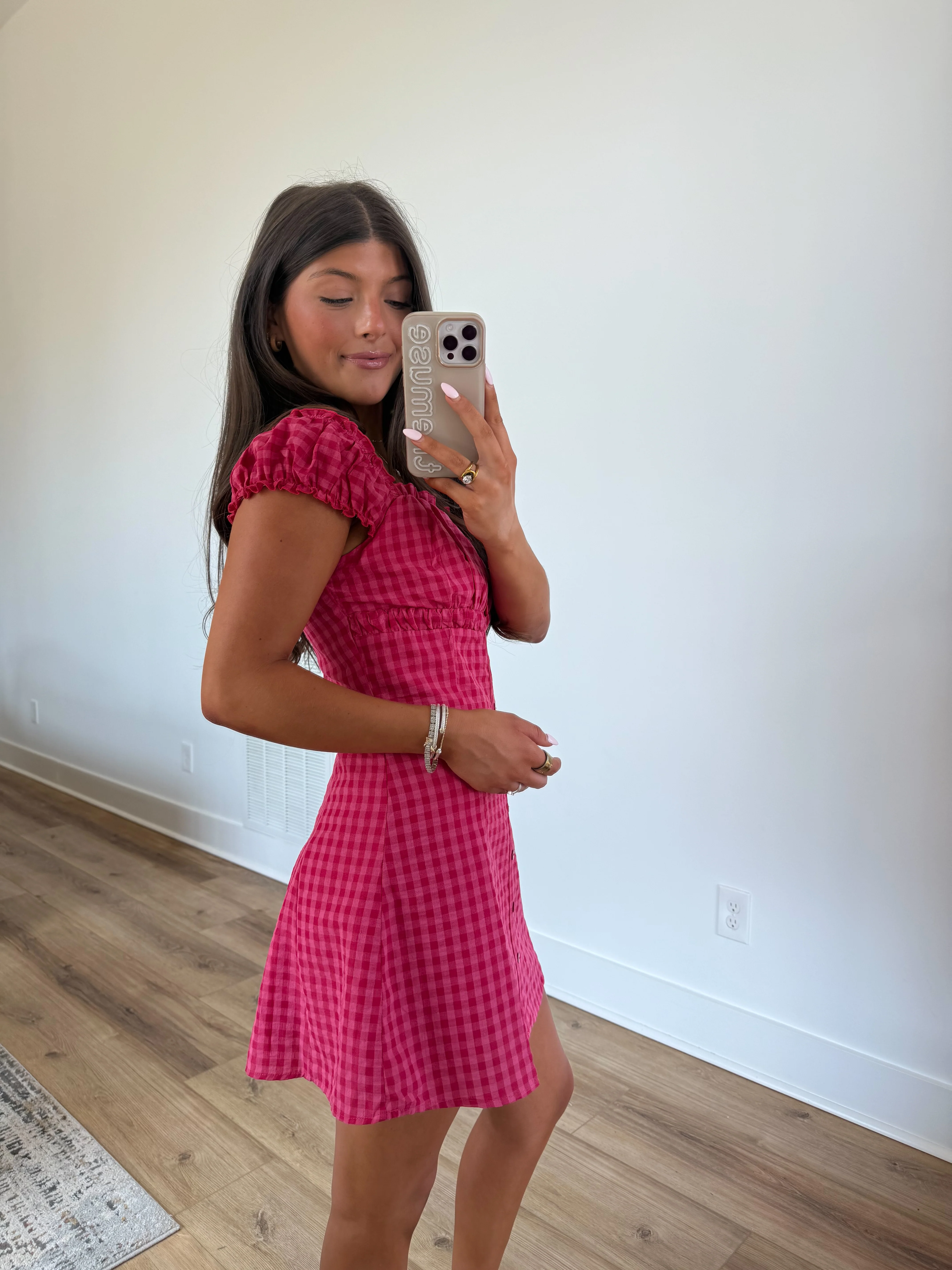 Lisi Gingham Mini Dress - Image 5