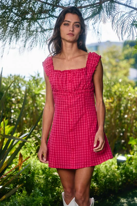 Lisi Gingham Mini Dress - Image 6