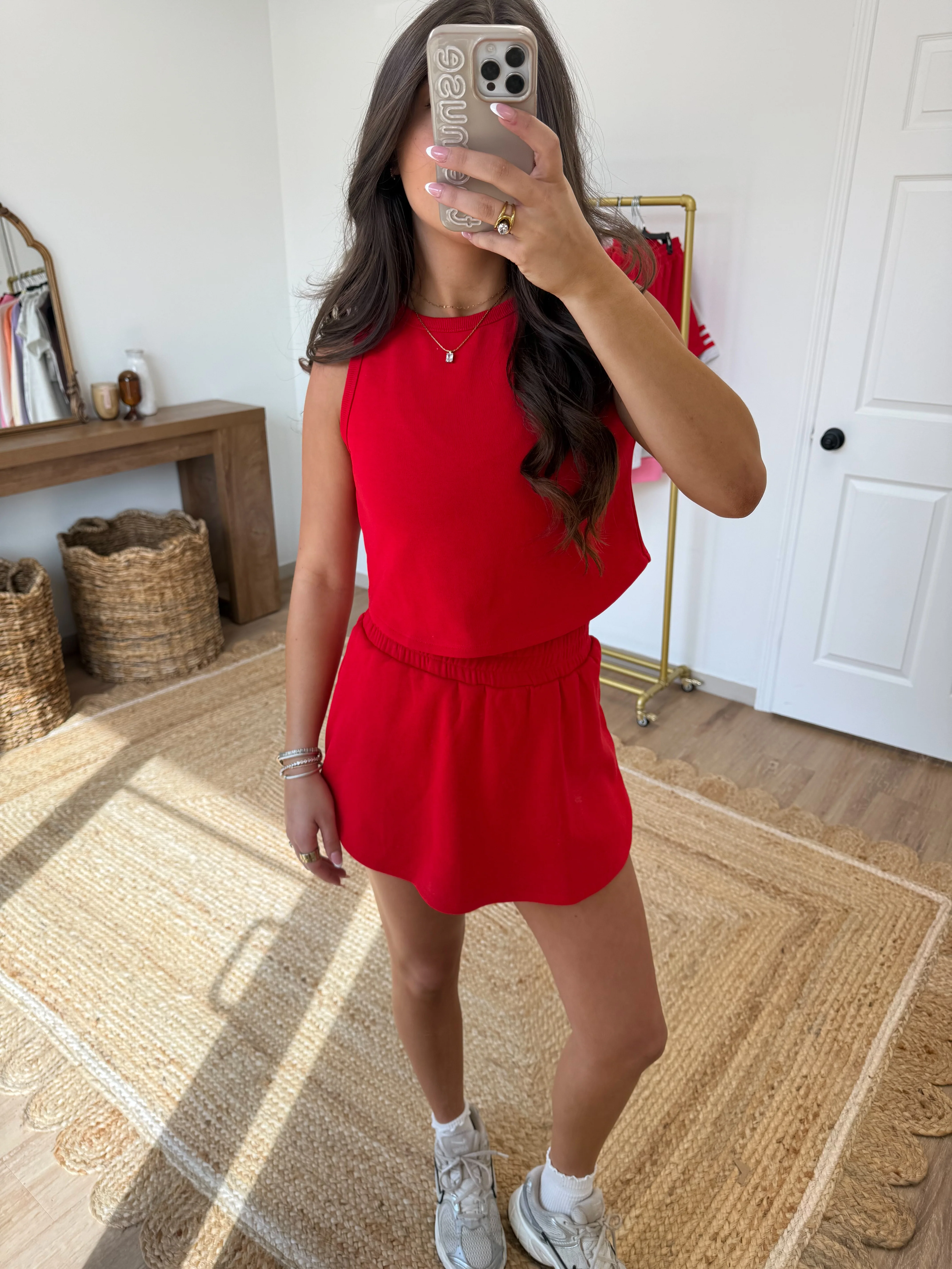 Lived in Skort Set (Red) - Image 2