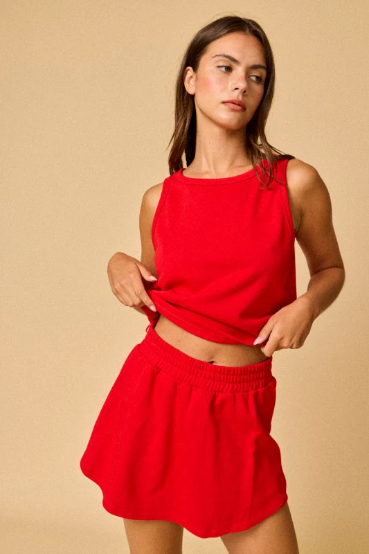 Lived in Skort Set (Red) - Image 5