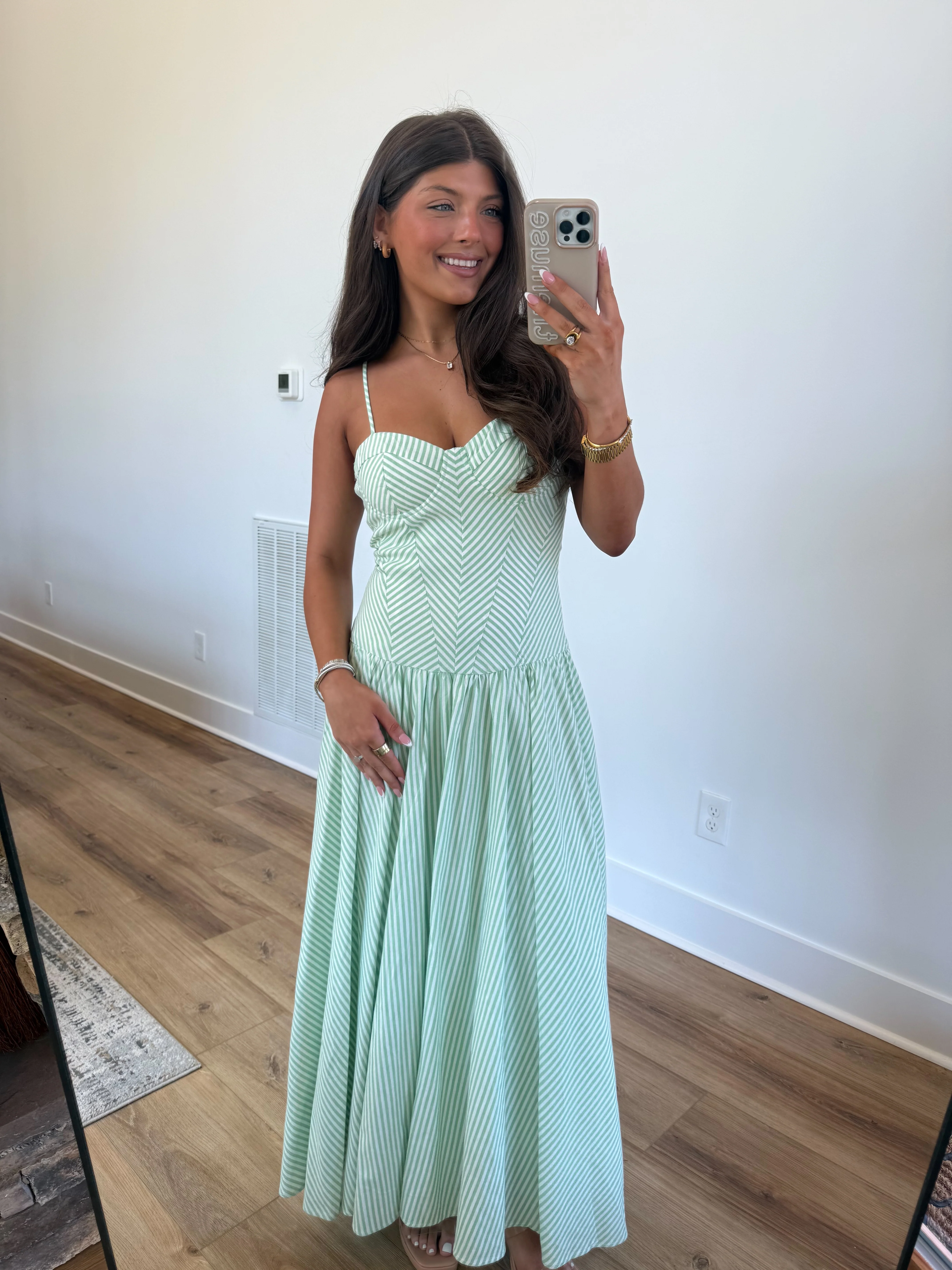 Master Structure Maxi Dress (Green) - Image 2