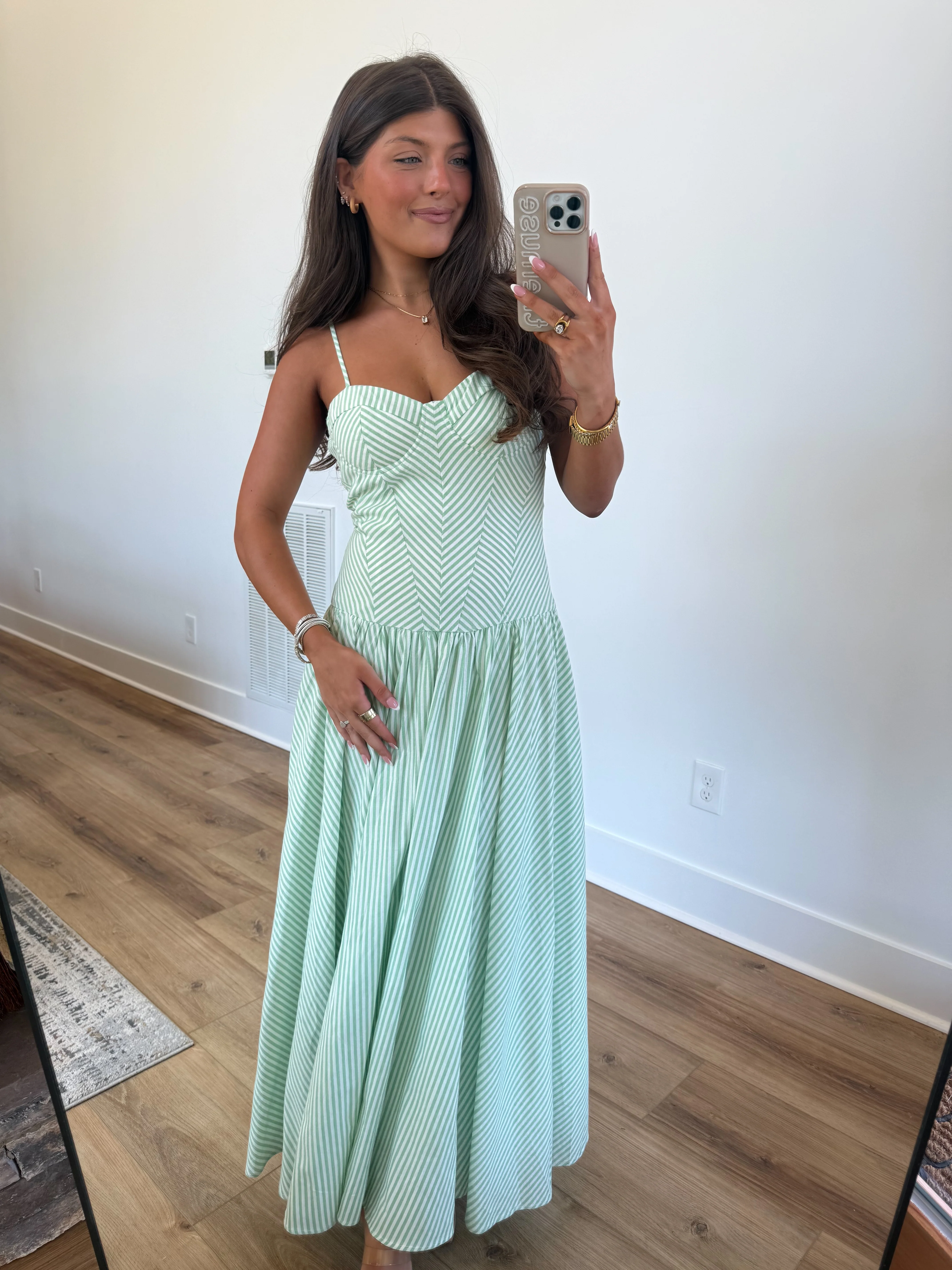 Master Structure Maxi Dress (Green) - Image 3