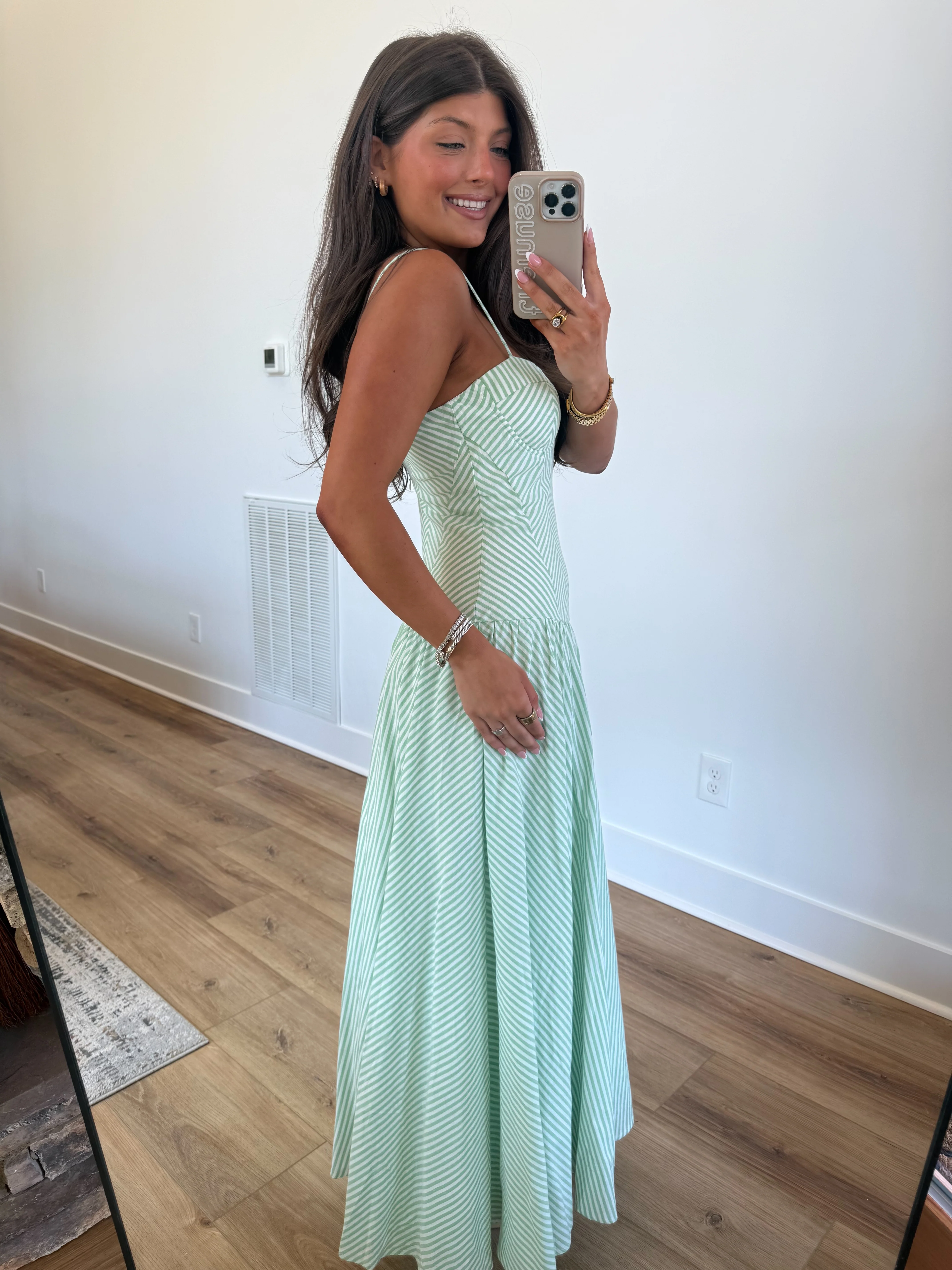 Master Structure Maxi Dress (Green) - Image 4