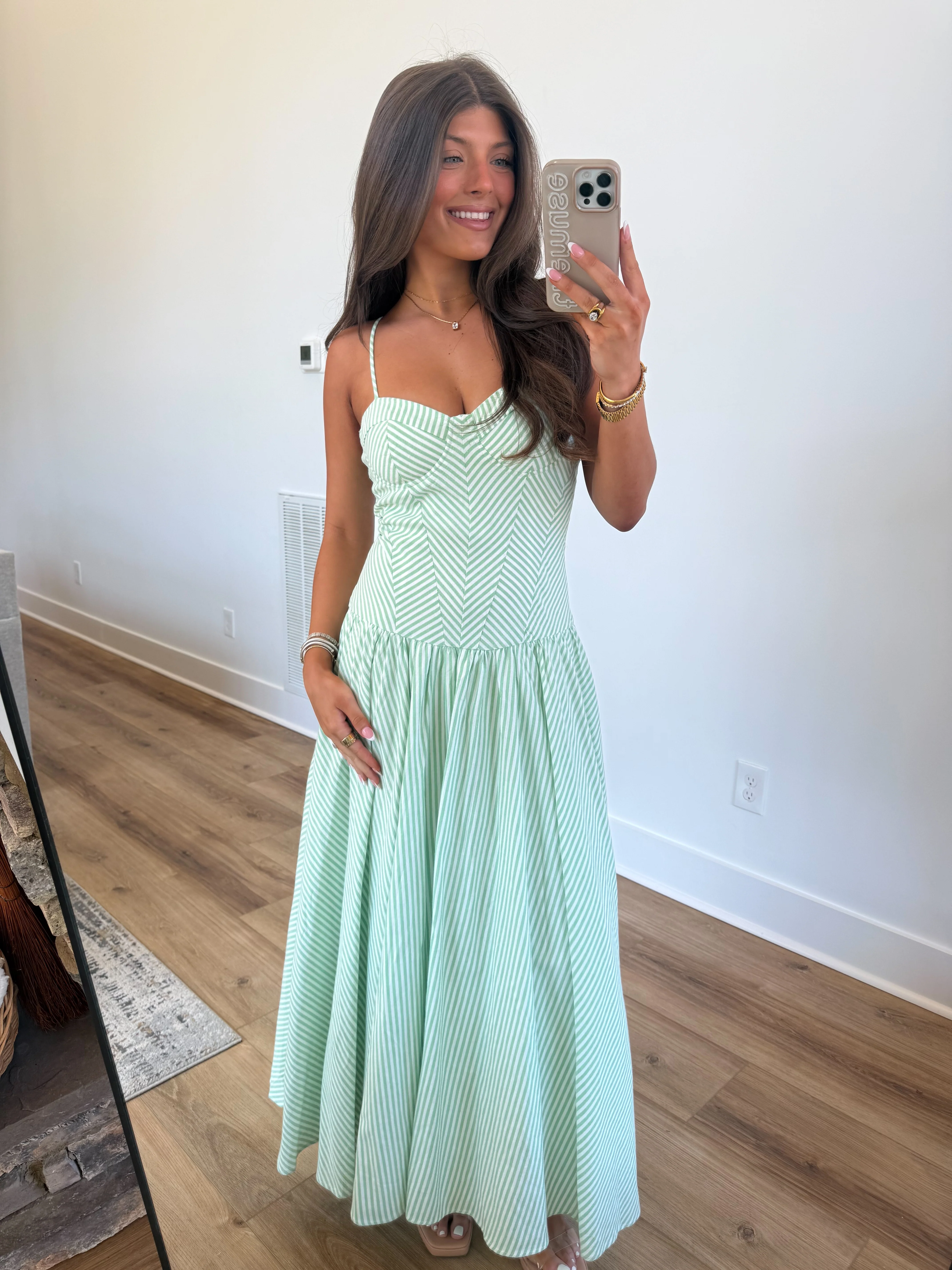 Master Structure Maxi Dress (Green) - Image 5