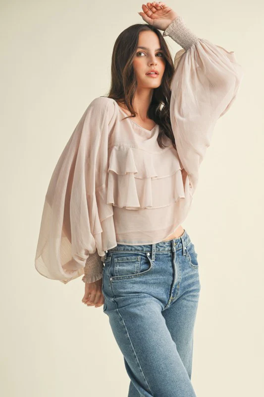 Mauve Ruffle Top - Image 7