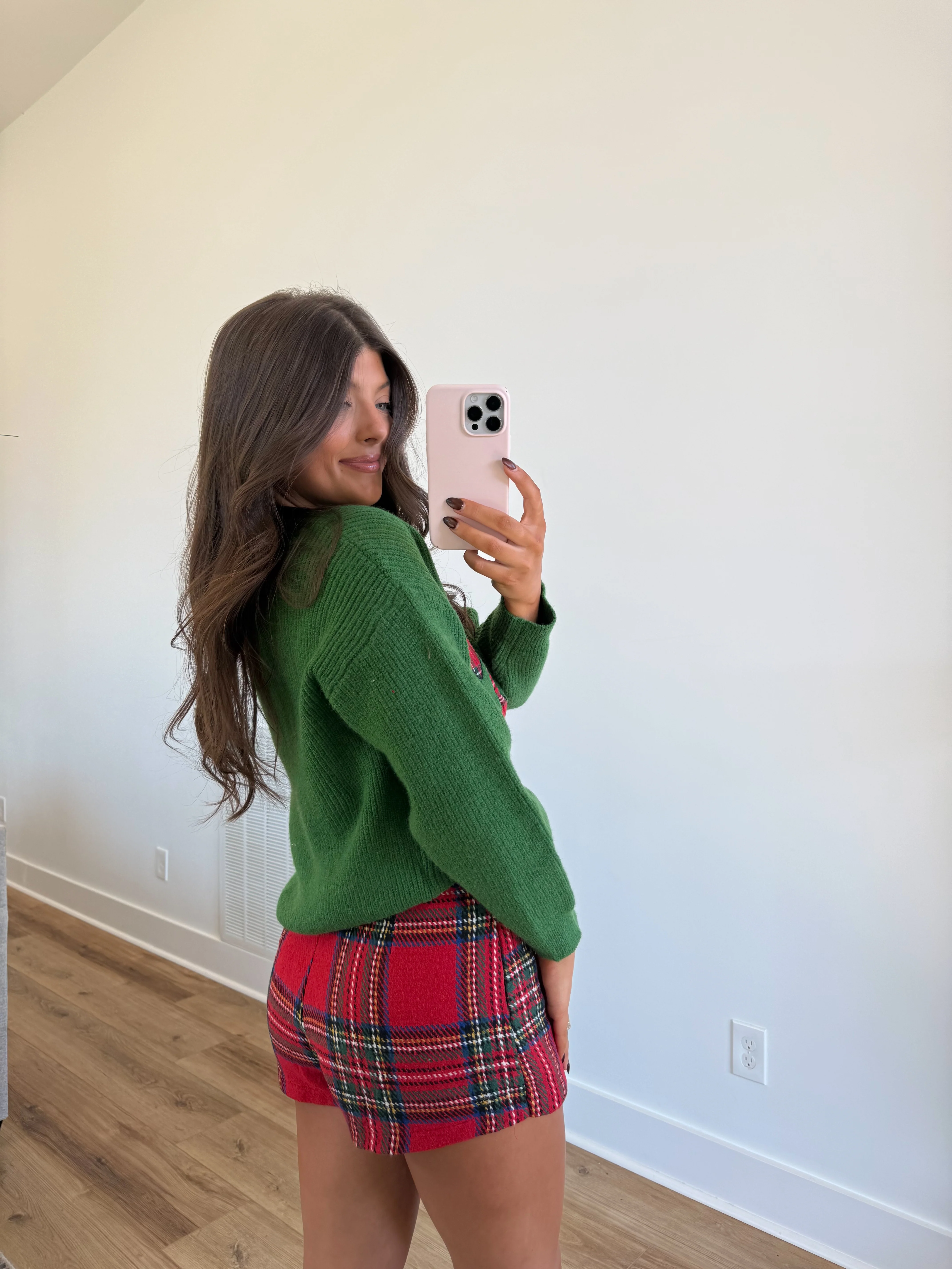 Merry Plaid Skort (Red) - Image 3