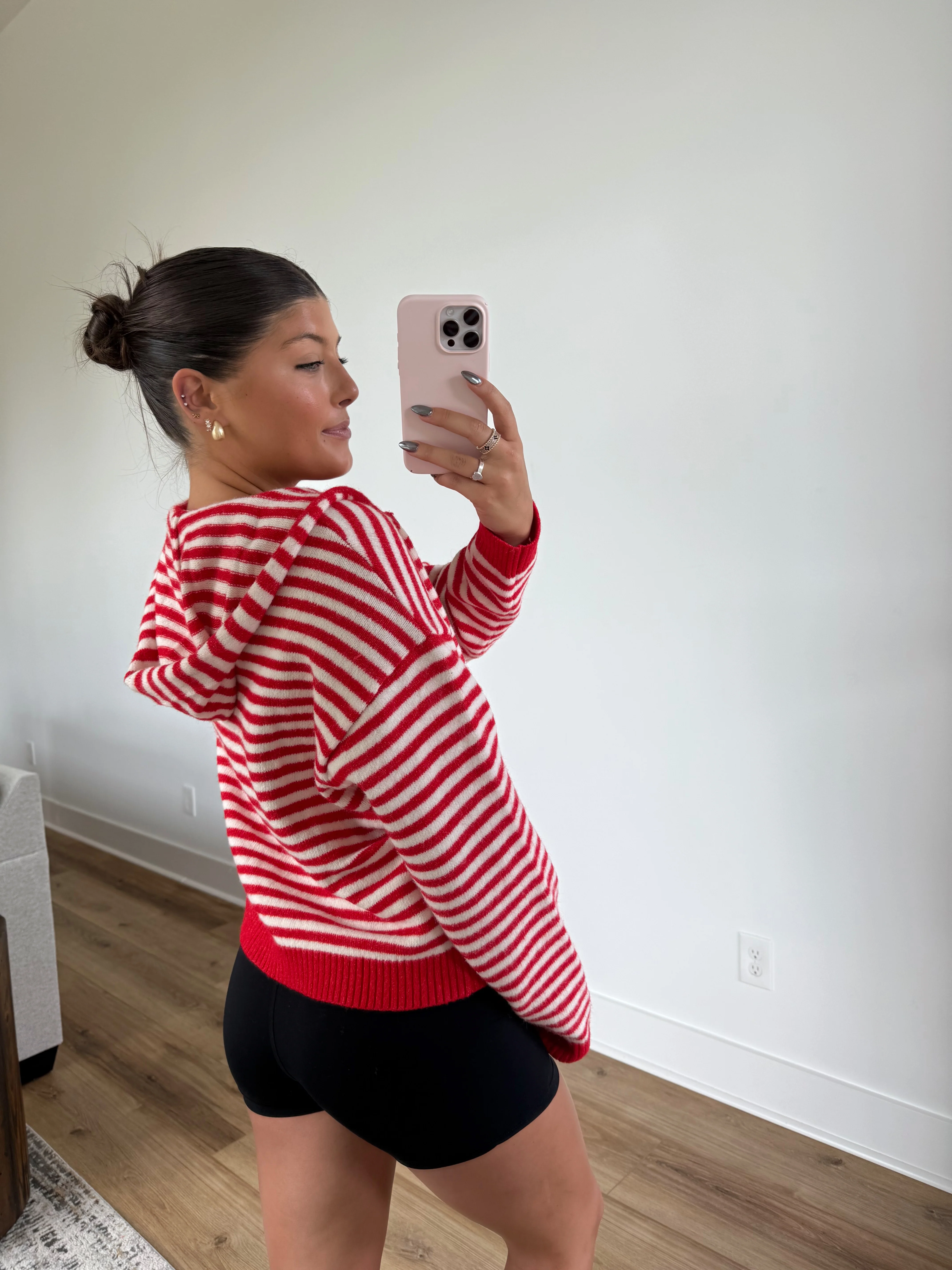 Millie Stripe Zip-Up (Red) - Image 3