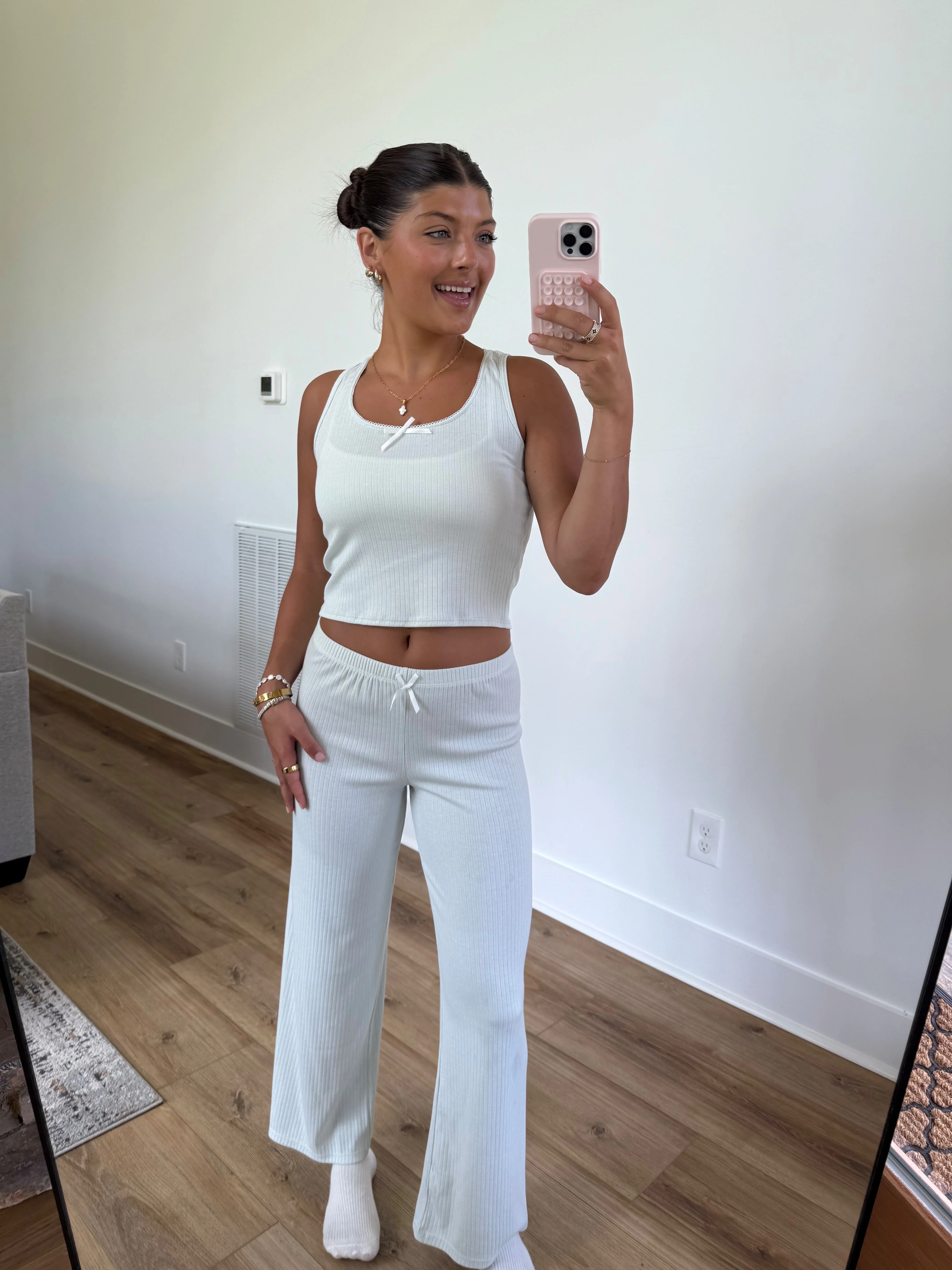 Mint Pointelle PJ PANTS - Image 3