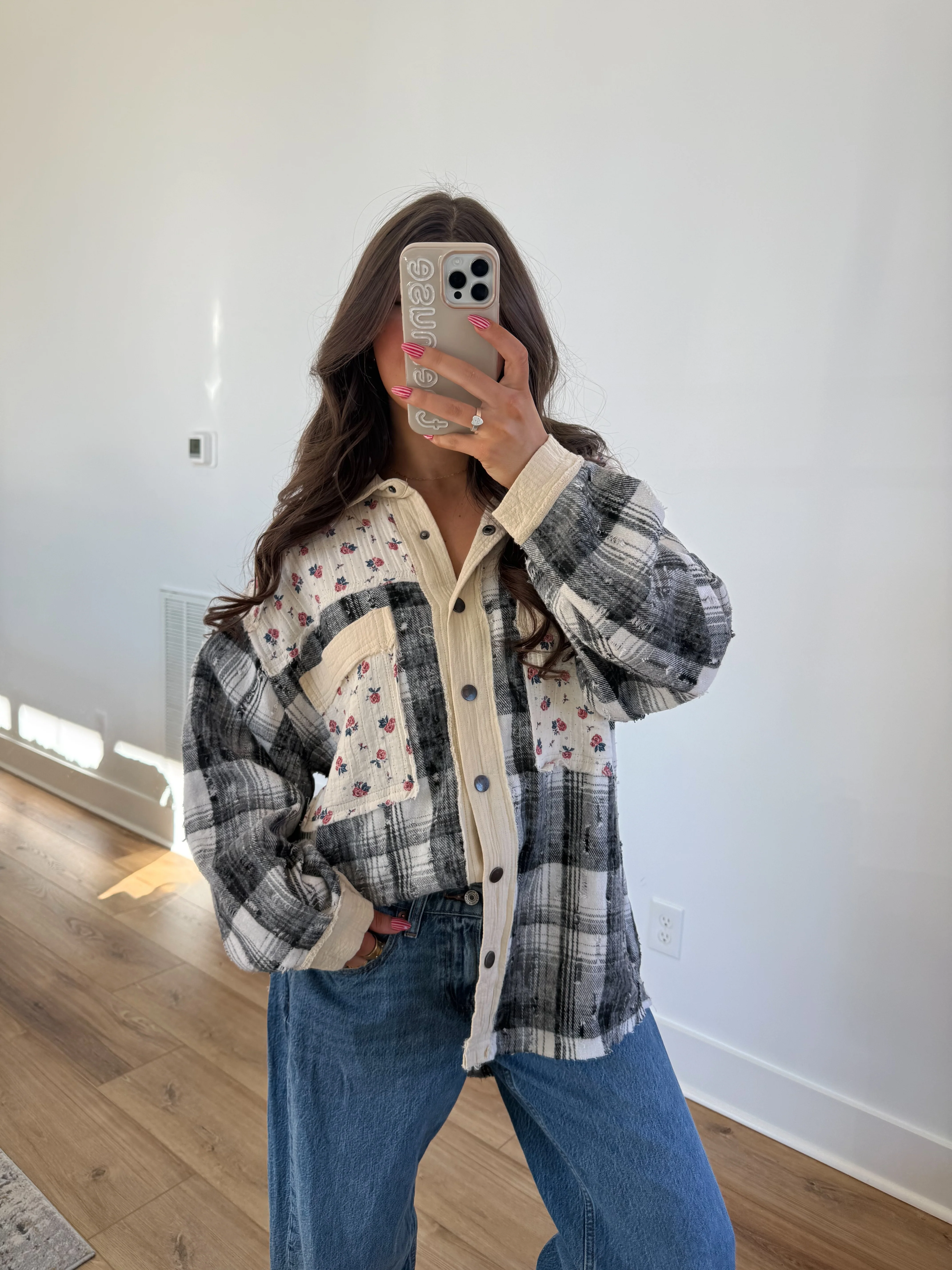 Mixed Textures Shacket - Image 2