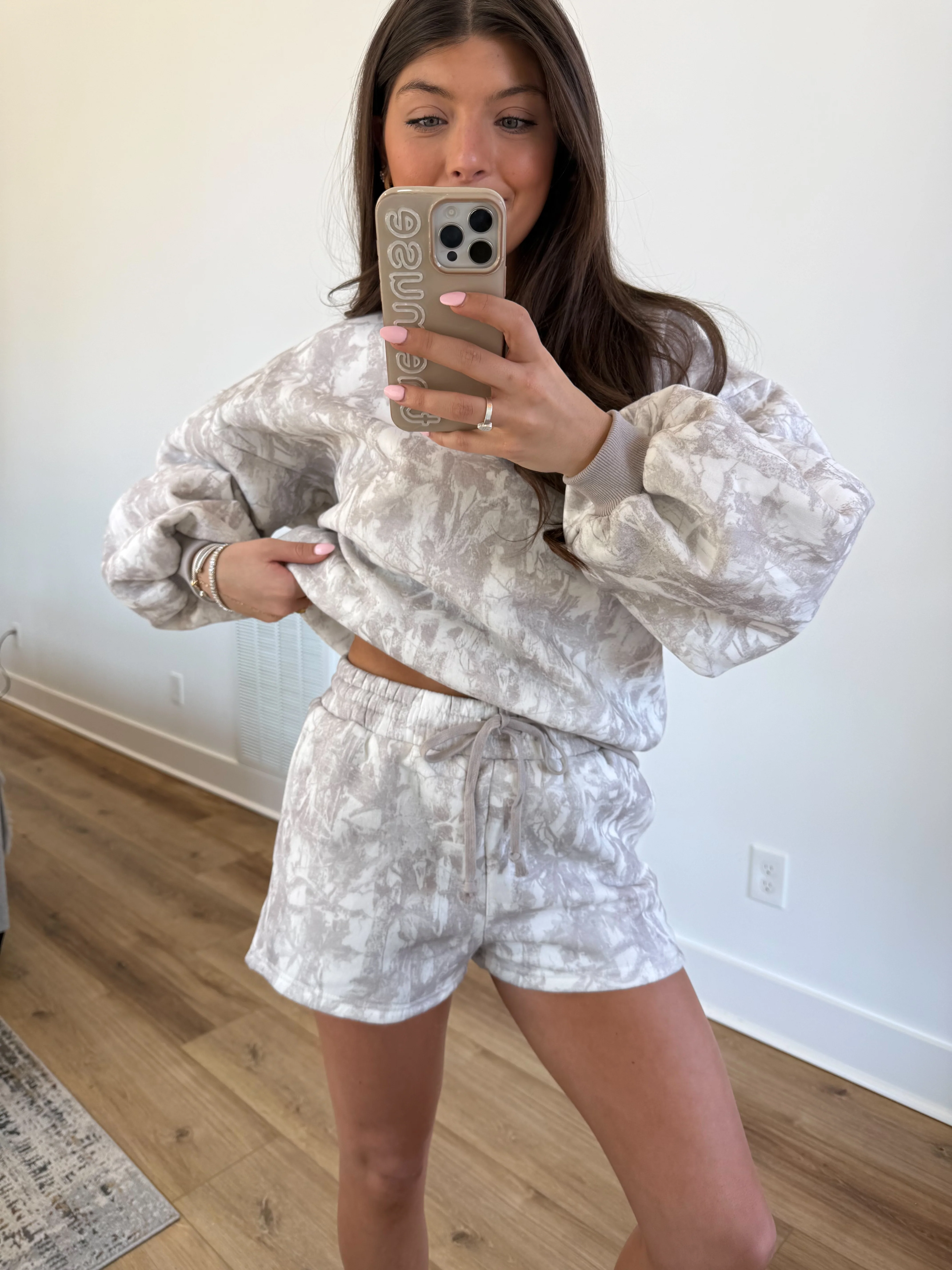 Mocha Camo Shorts Set - Image 3