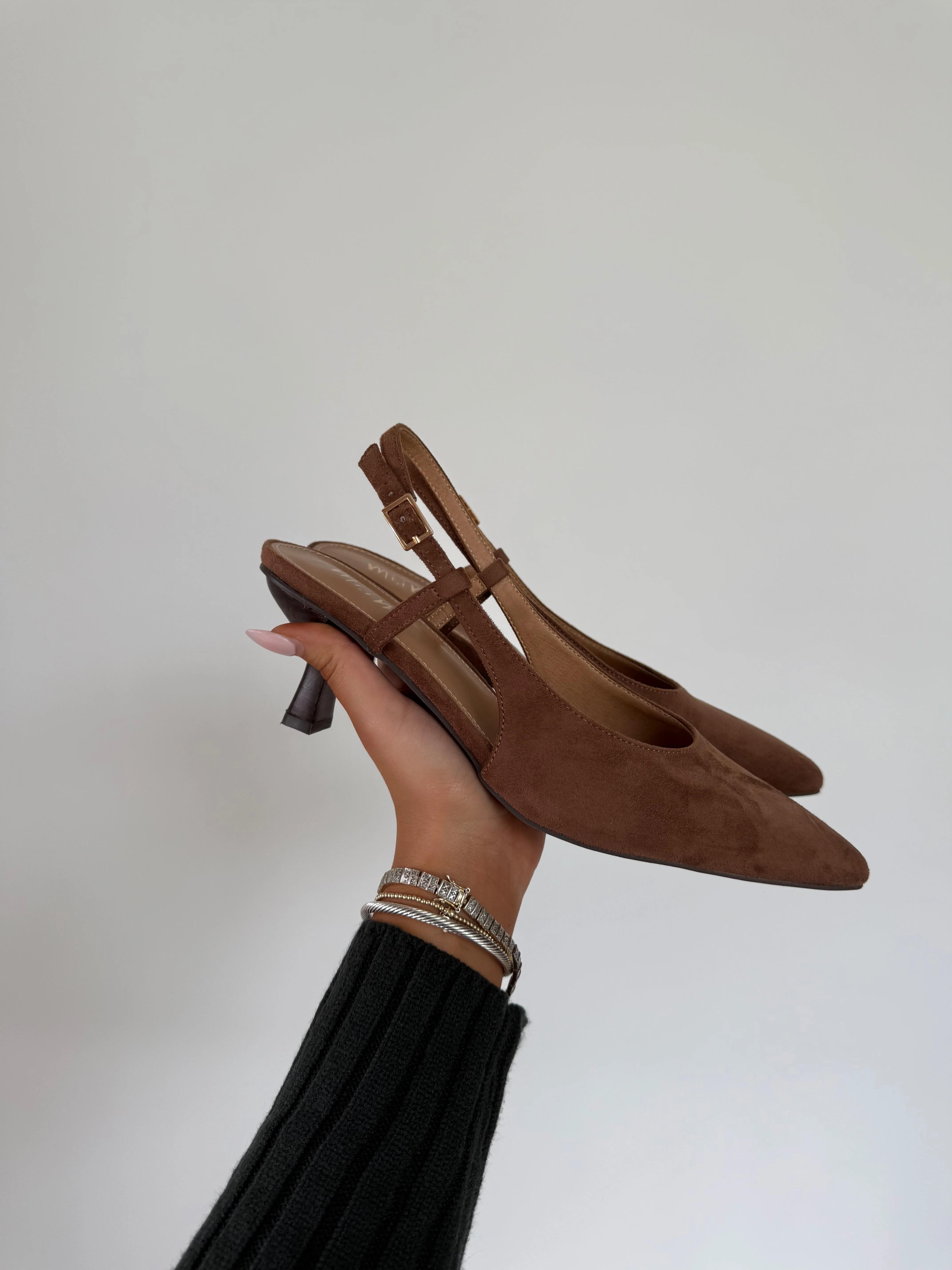 Mocha Muse Sling Back Kitten Heel (Restock) - Image 3