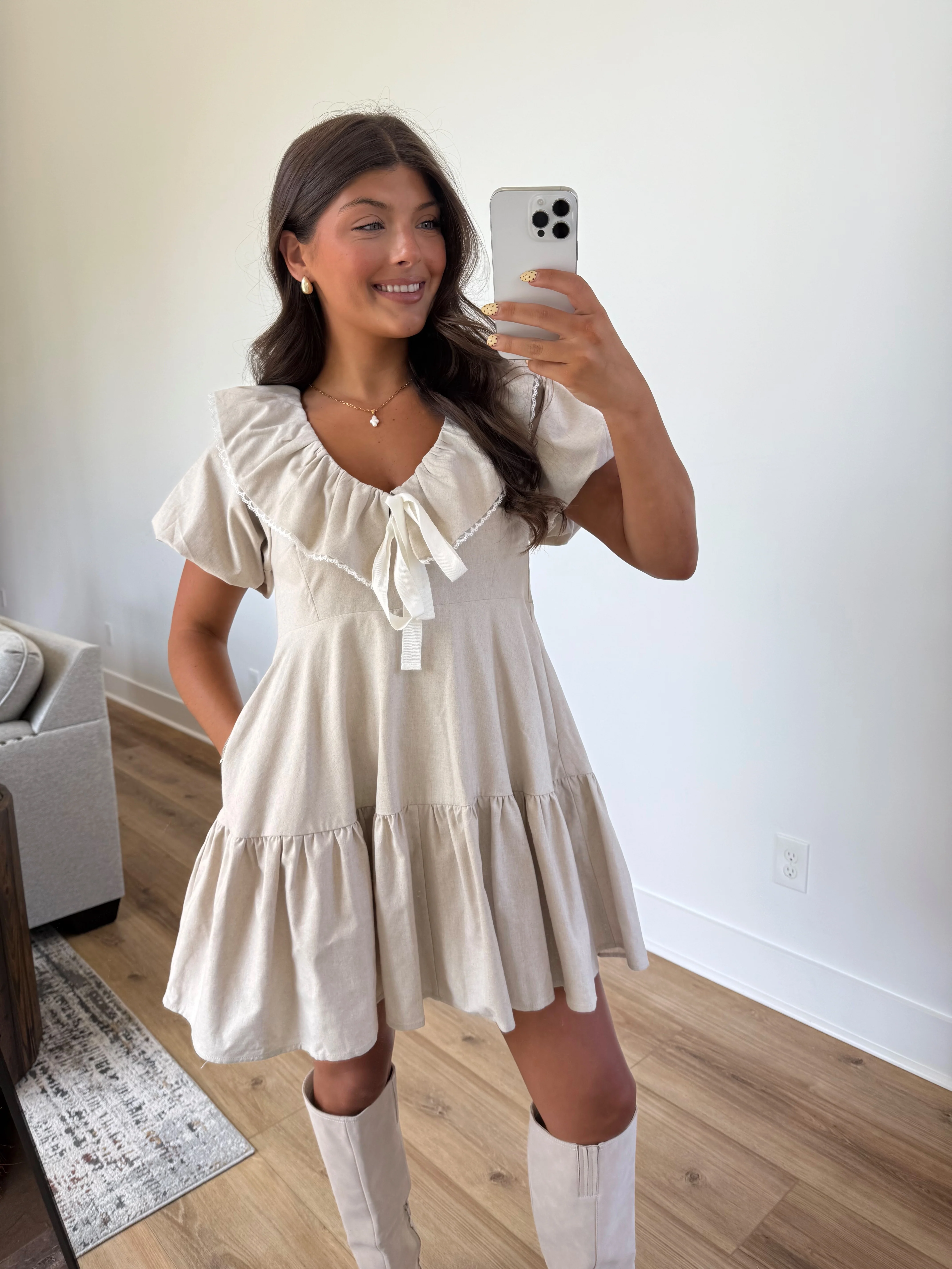 Mollie Linen Dress - Image 4