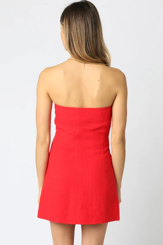 Mollie Linen Mini Dress - Image 6