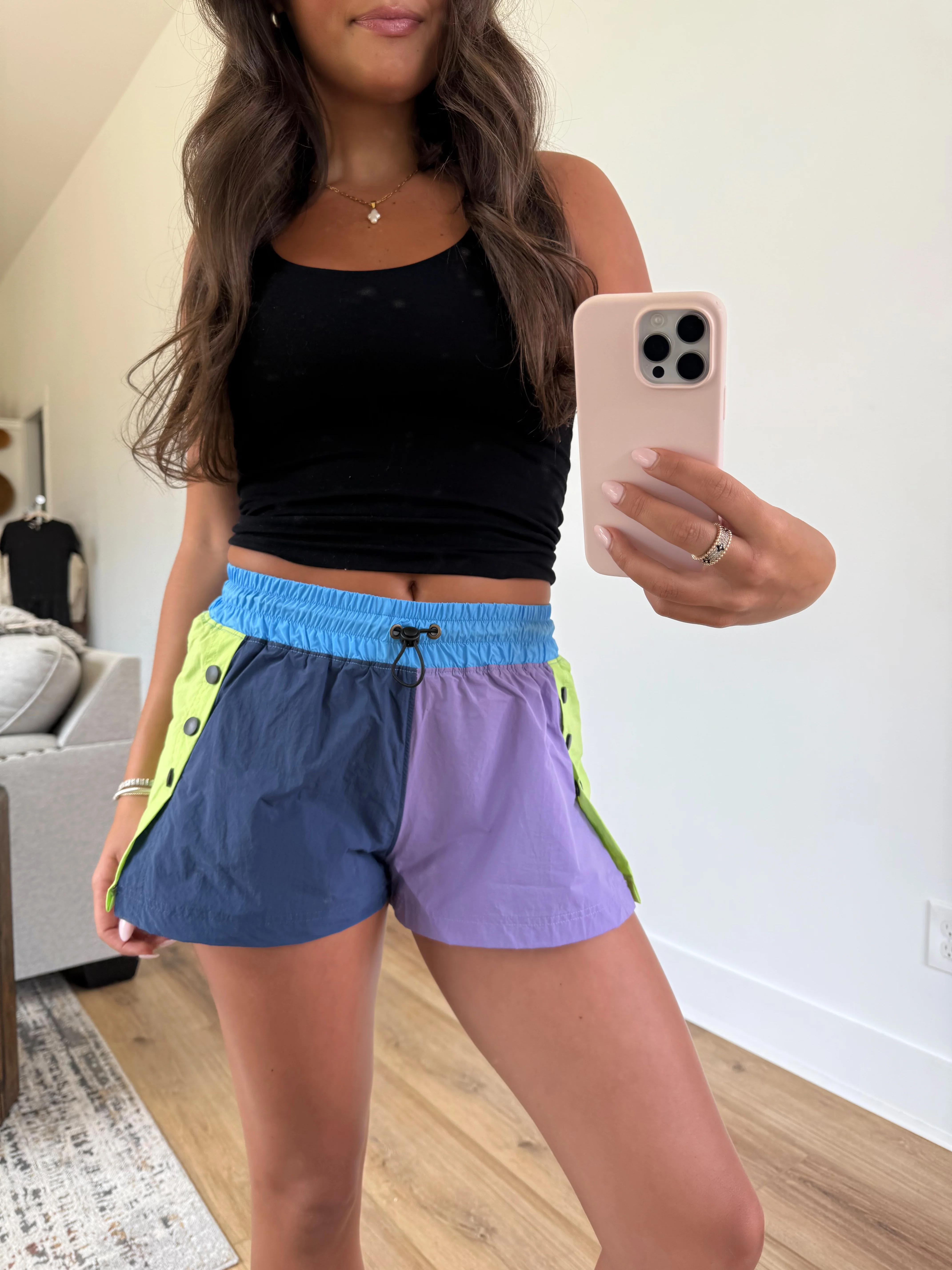 Neon Color Block Shorts - Image 2