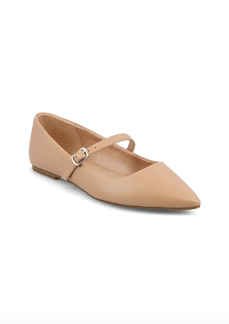 Nude Pointed Toe Ballet Flat - Image 4
