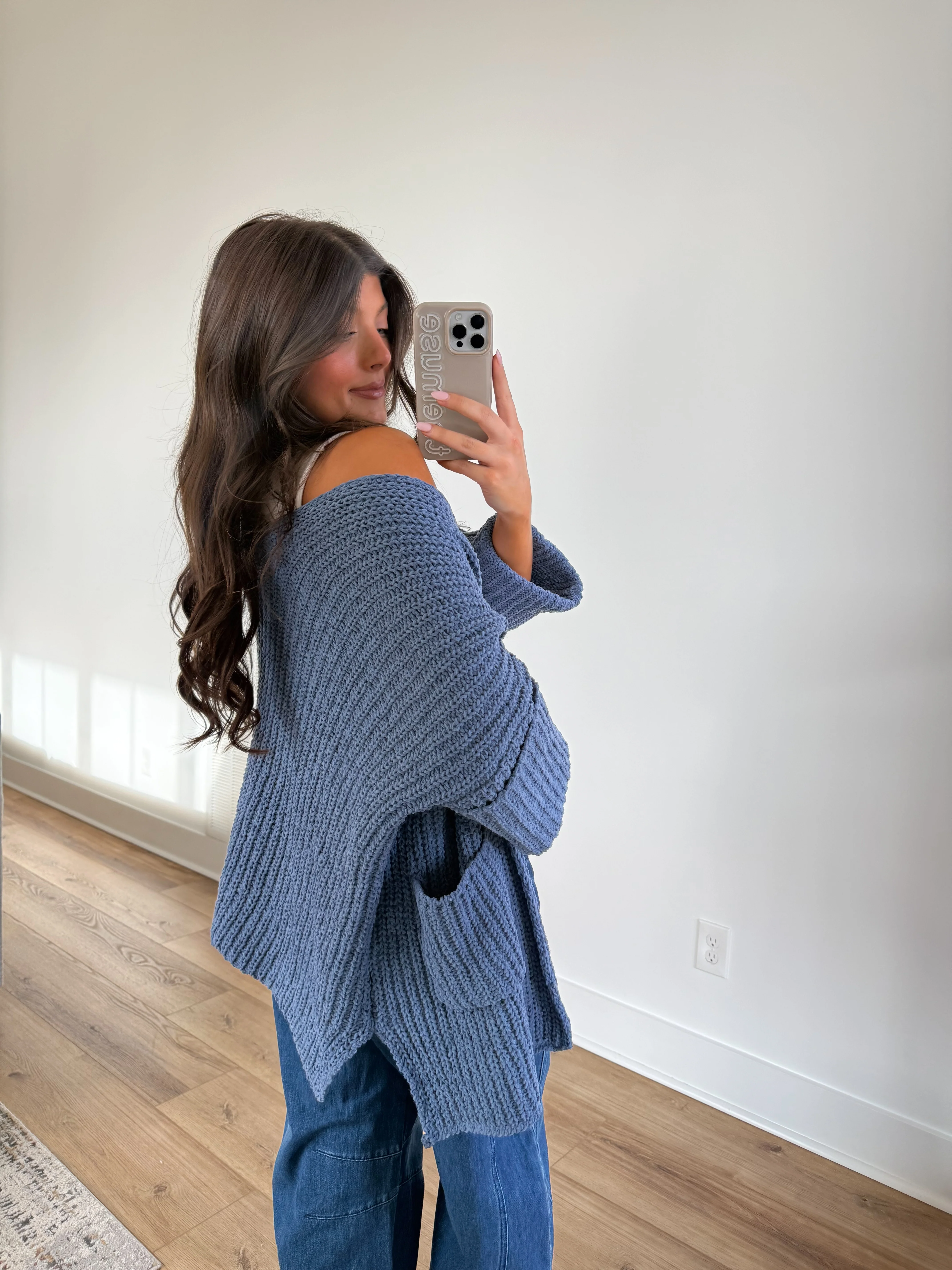 Oat Milk Cardigan (Blue) - Image 4
