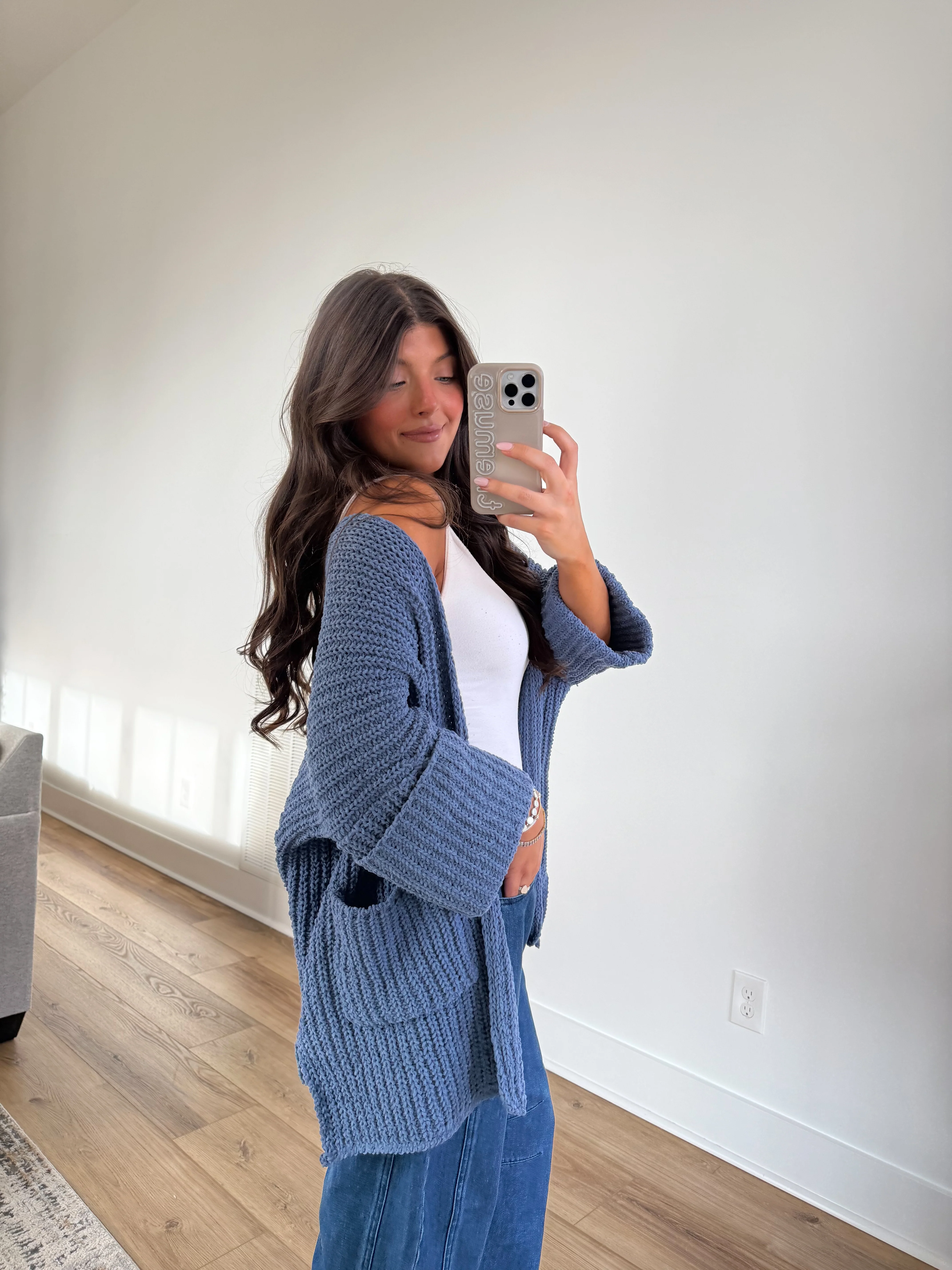 Oat Milk Cardigan (Blue) - Image 5