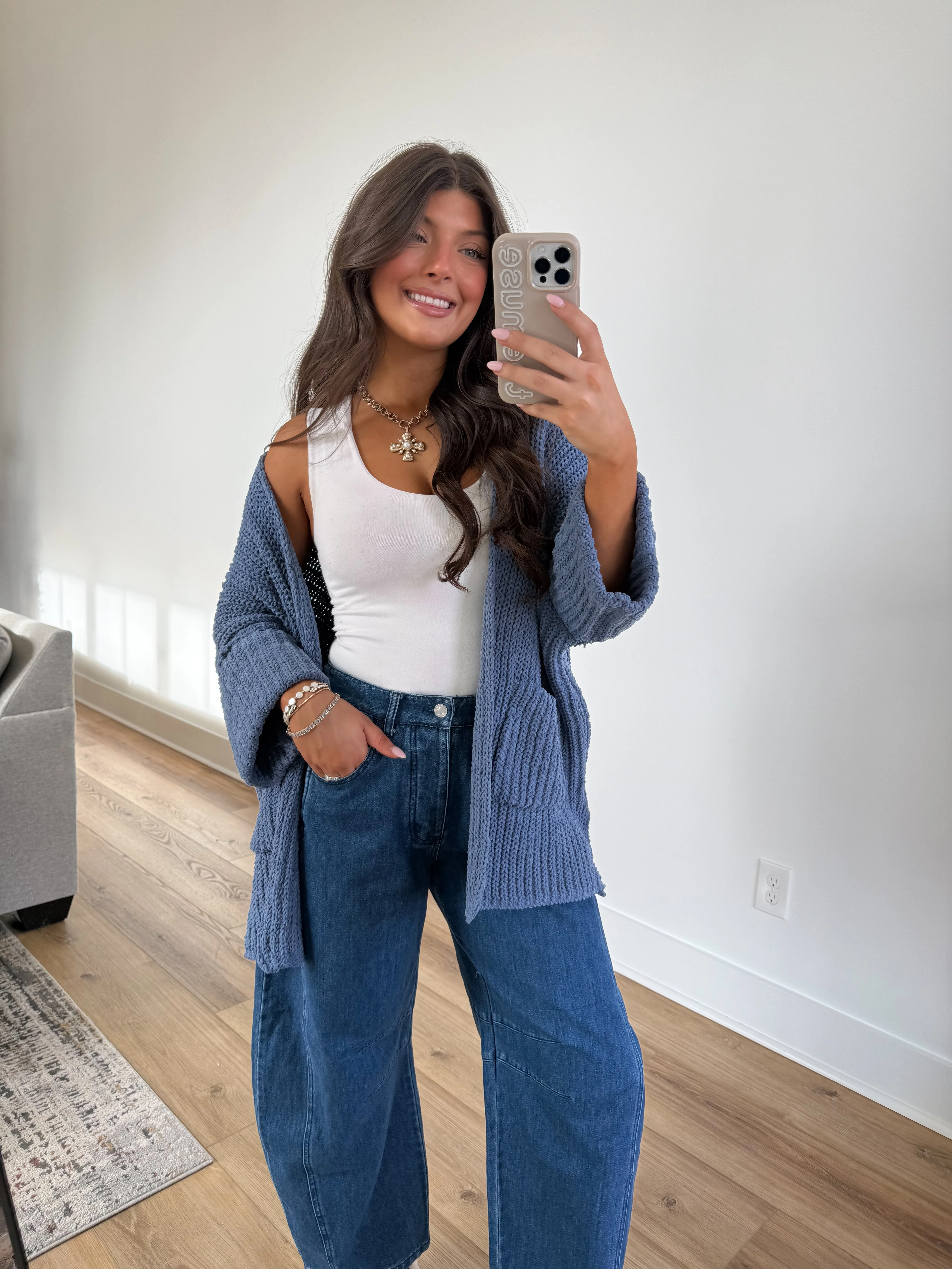 Oat Milk Cardigan (Blue) - Image 6