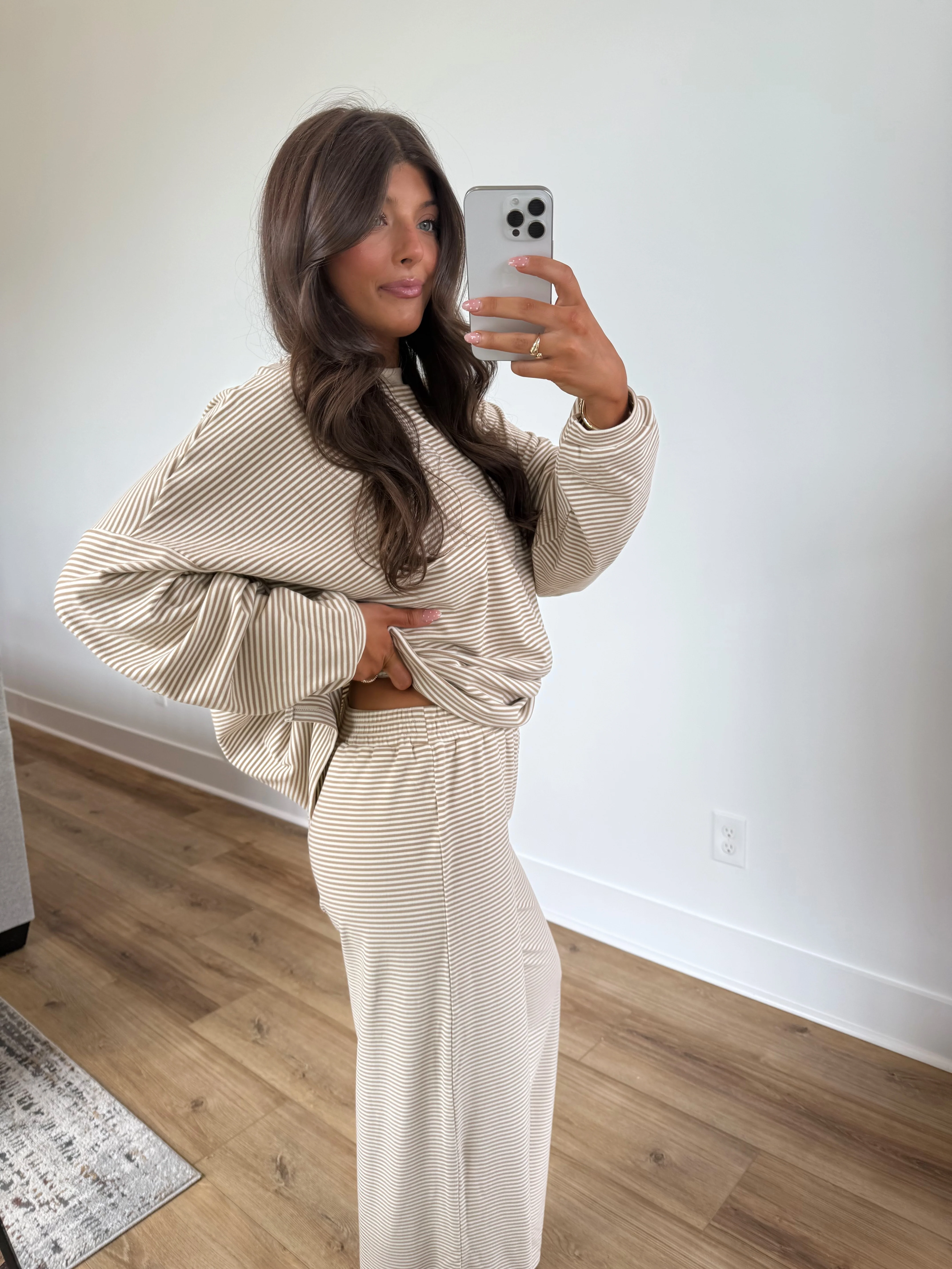 October Fleece BOTTOMS (Tan/Cream) (Restock) - Image 2