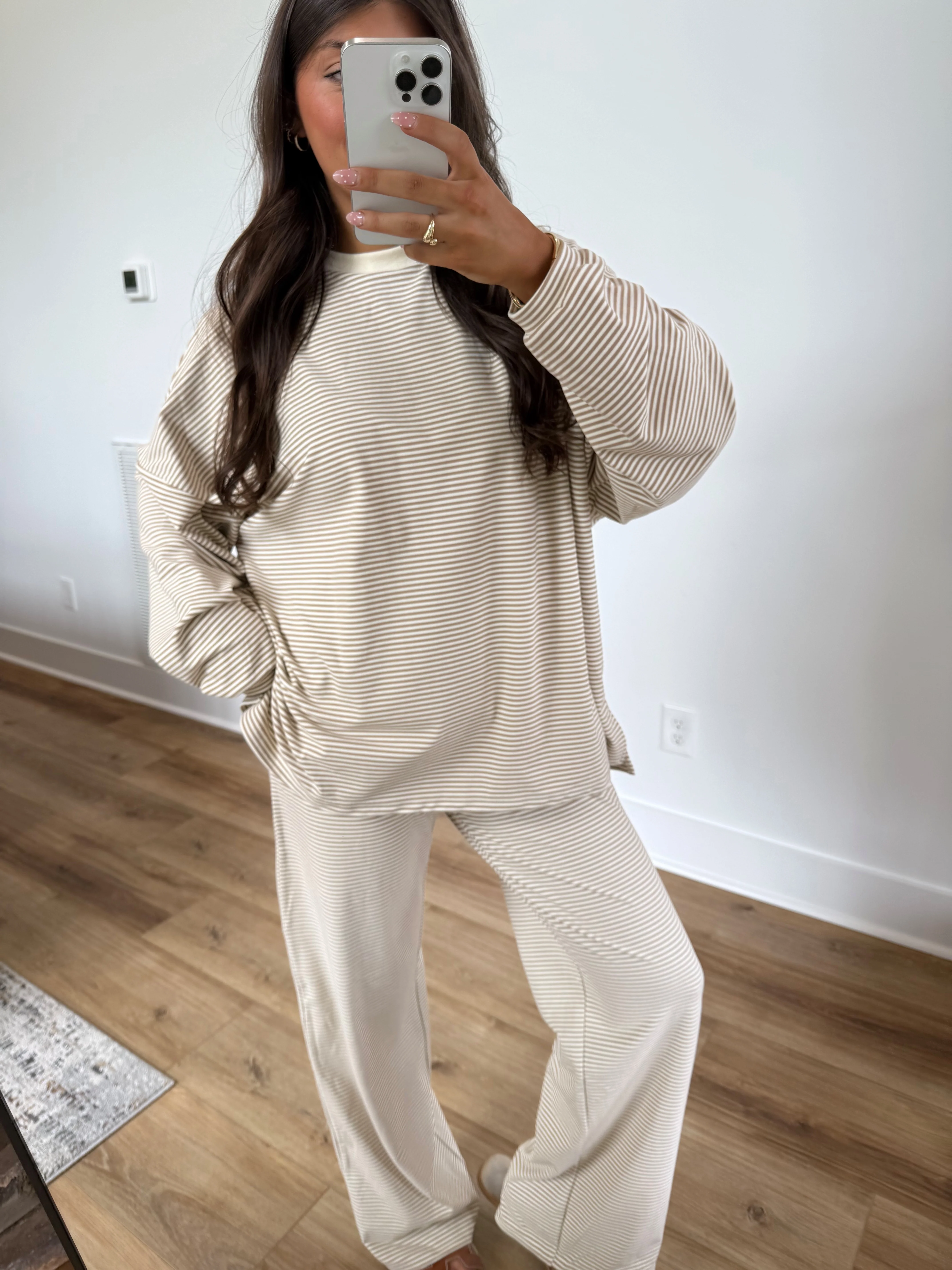 October Fleece BOTTOMS (Tan/Cream) (Restock) - Image 3