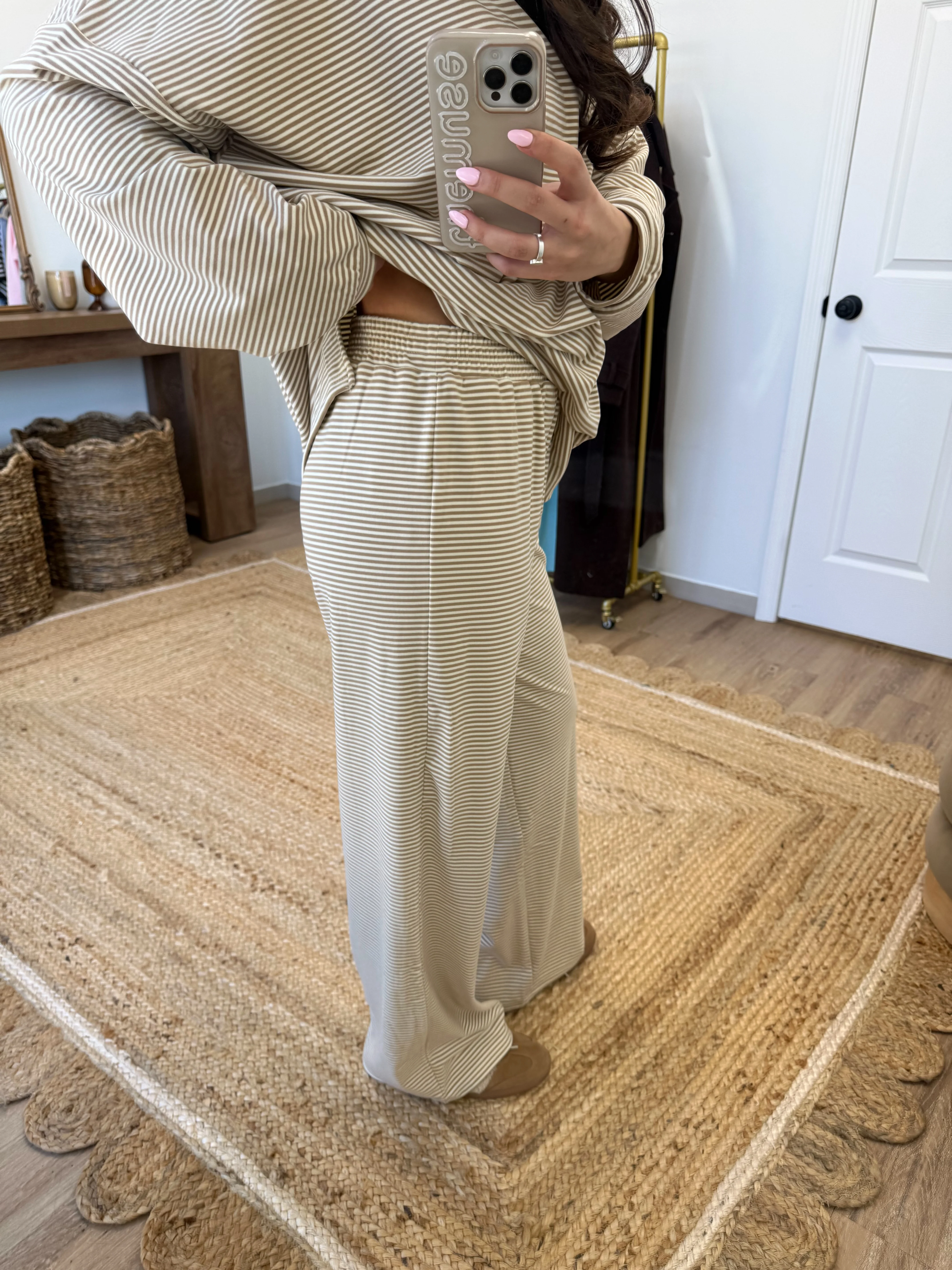 October Fleece BOTTOMS (Tan/Cream) (Restock) - Image 3