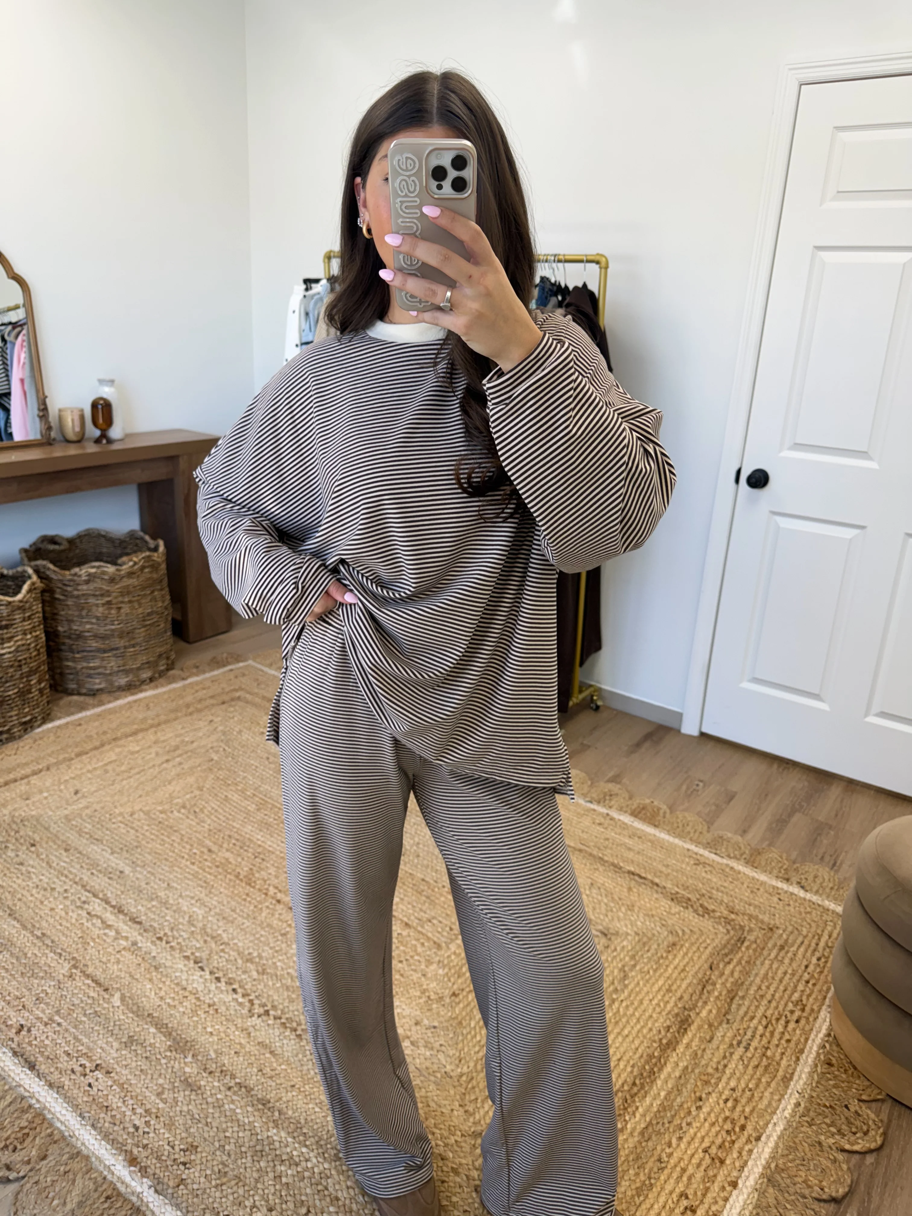 October Fleece TOP (Brown/Cream) (Restock) - Image 4