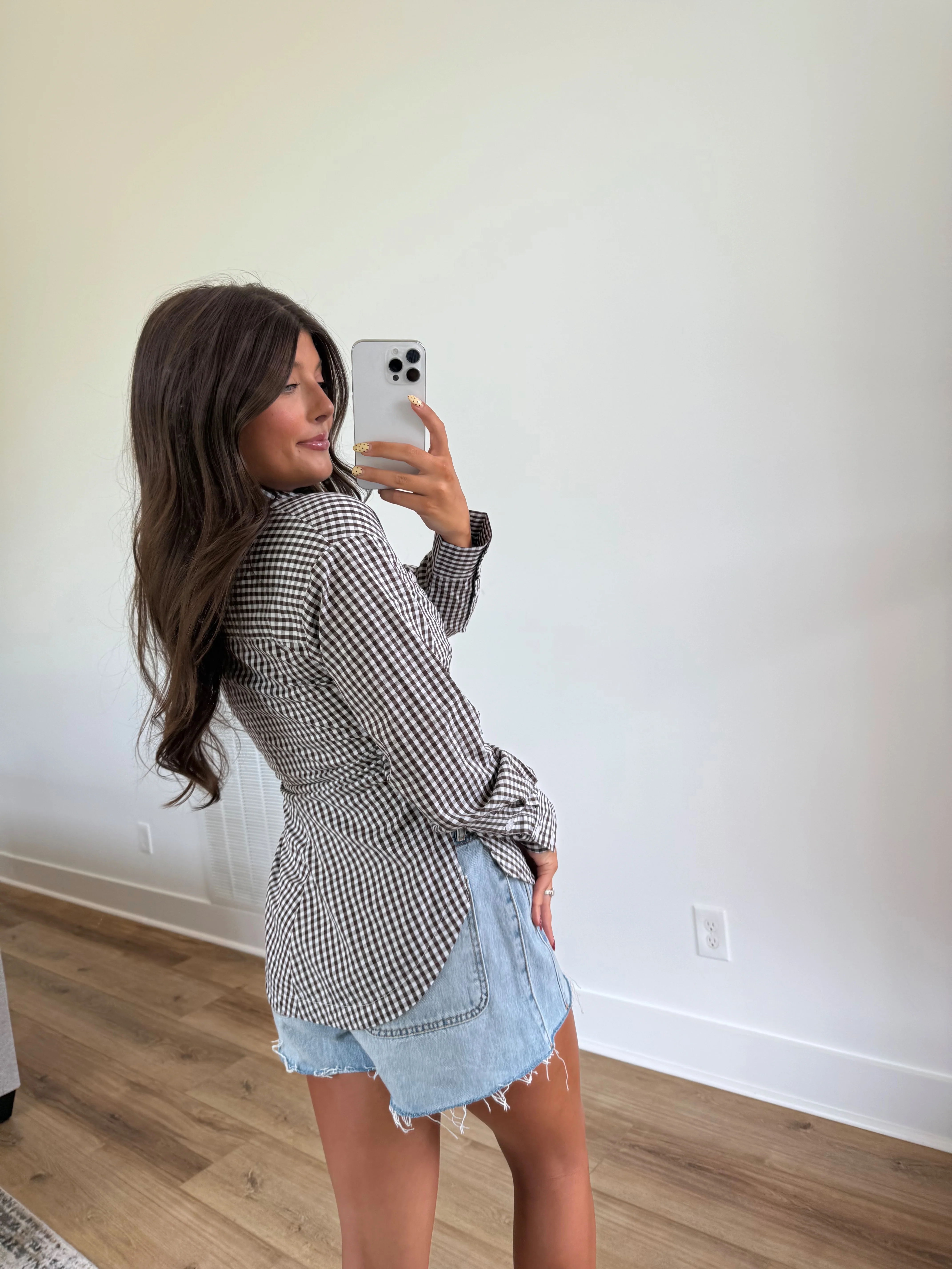 Olivia Button Up (Brown Plaid) - Image 3