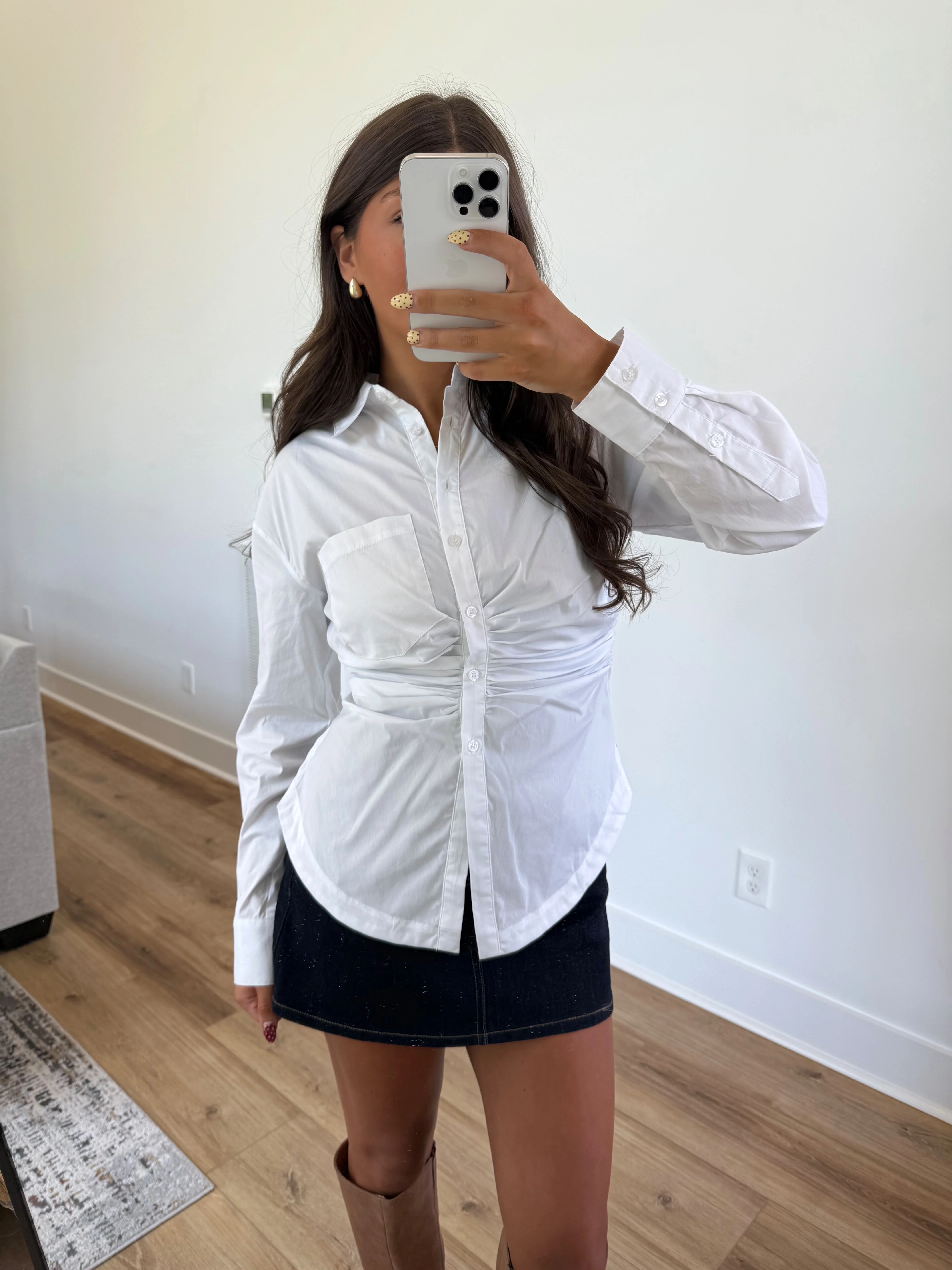 Olivia Button Up (White) - Image 3
