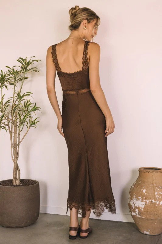 Olivia Lace Satin Dress - Image 7