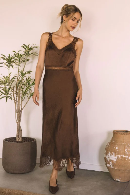 Olivia Lace Satin Dress - Image 8