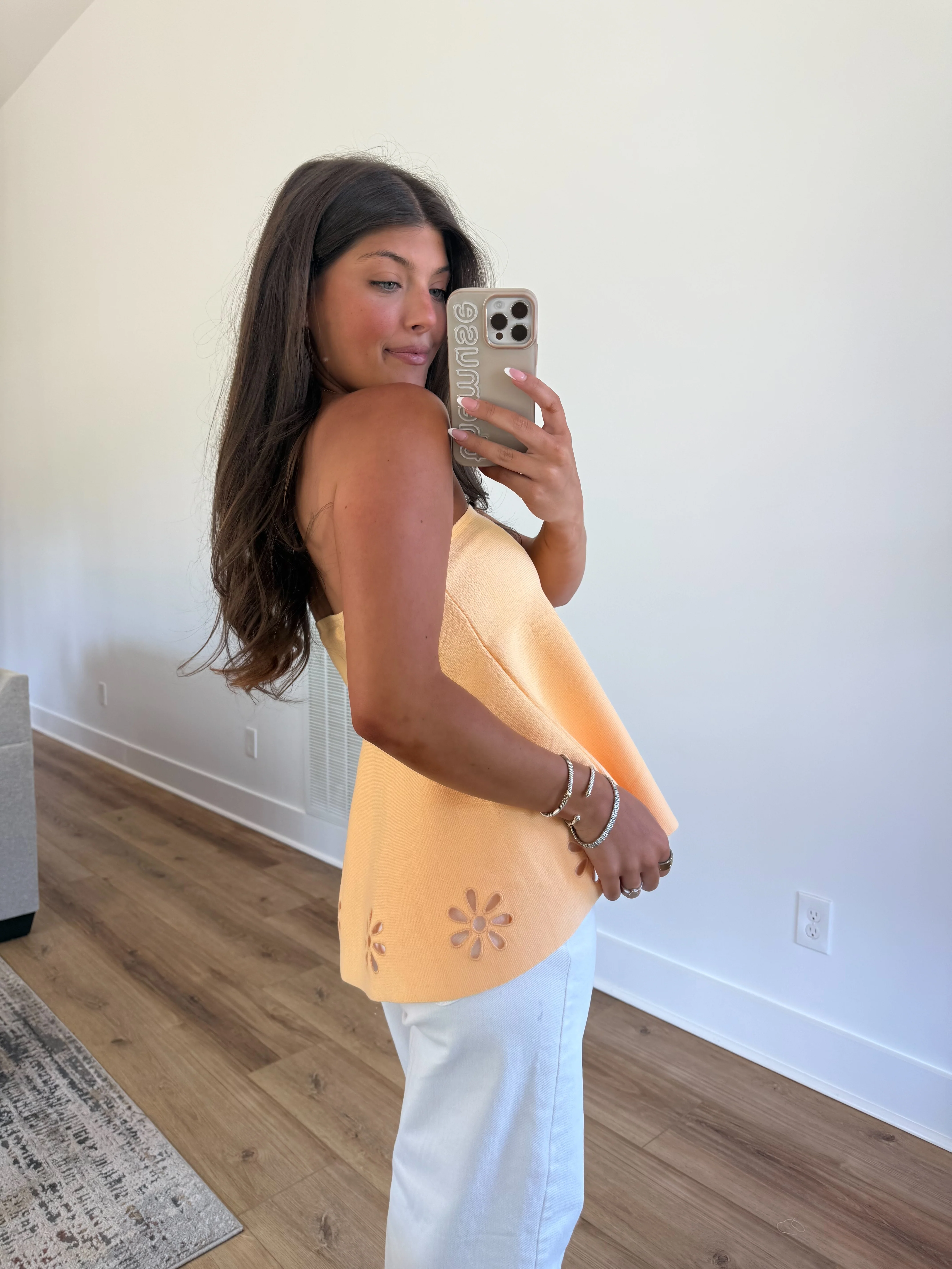 Orange Flowers Tube Top (Restock) - Image 4