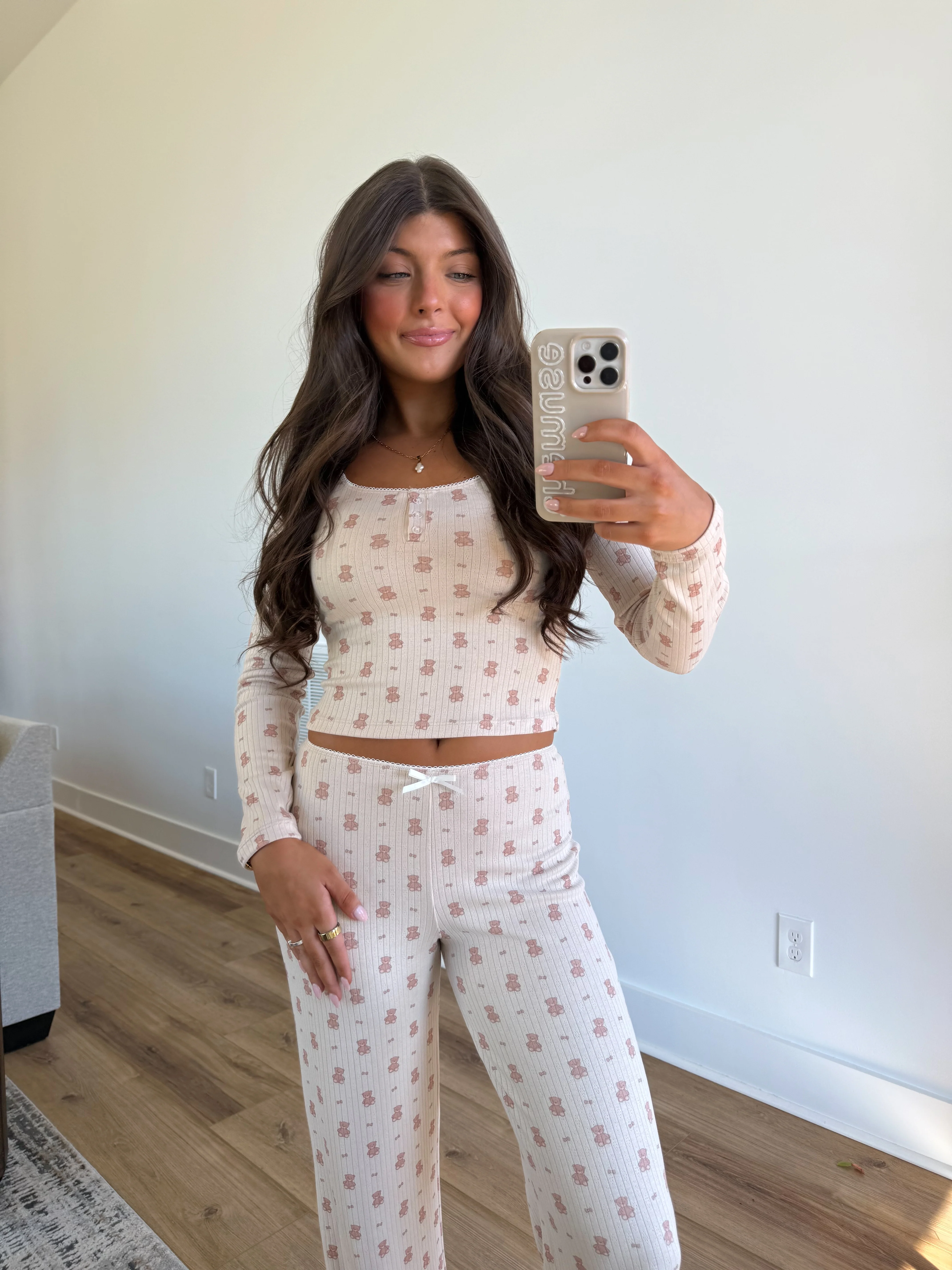 Cream Bear Pajama Set - Image 5