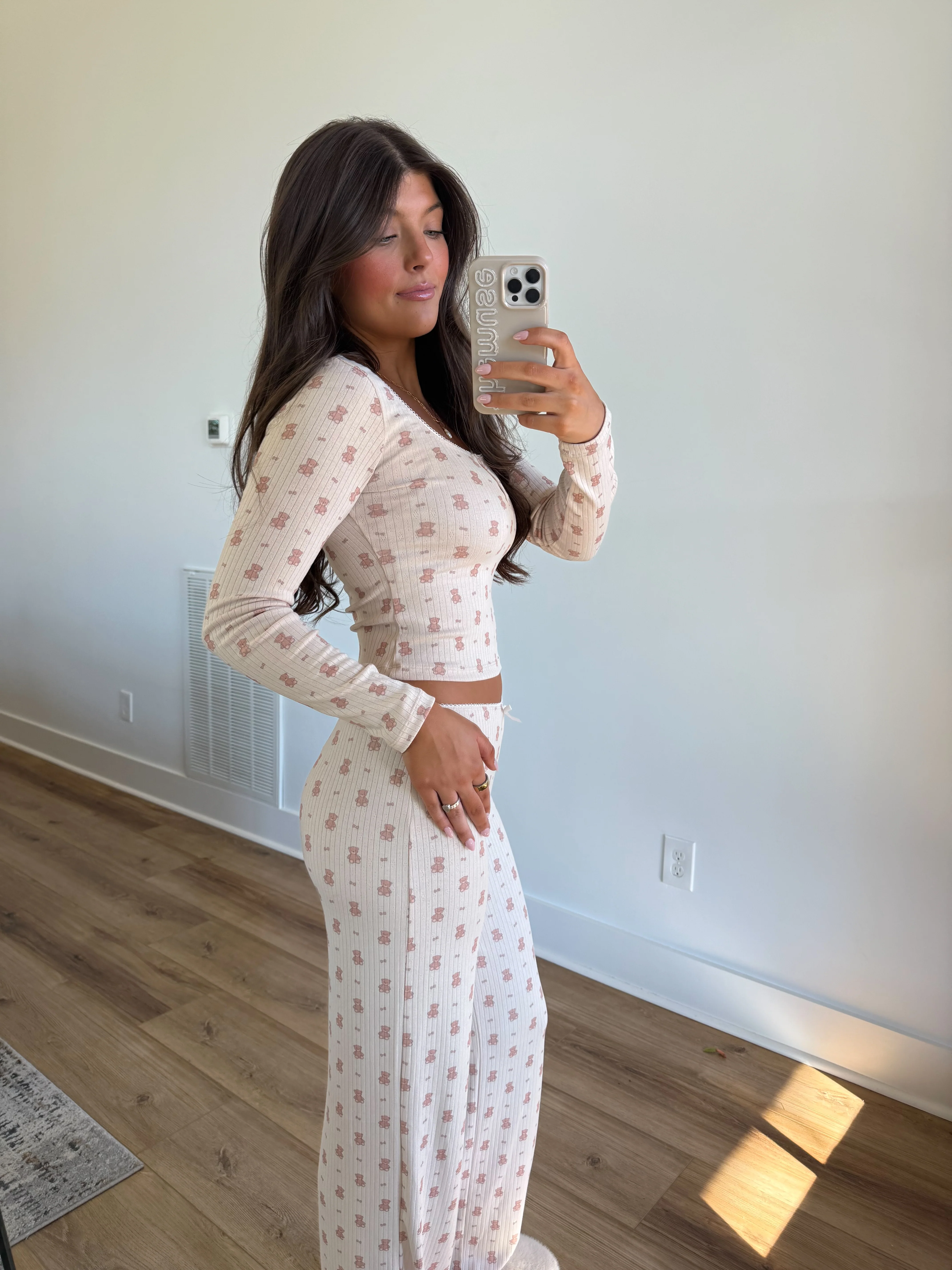 Cream Bear Pajama Set - Image 6
