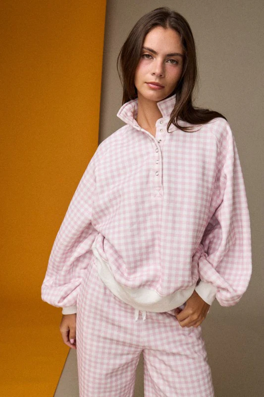 Pink Gingham Crewneck - Image 6