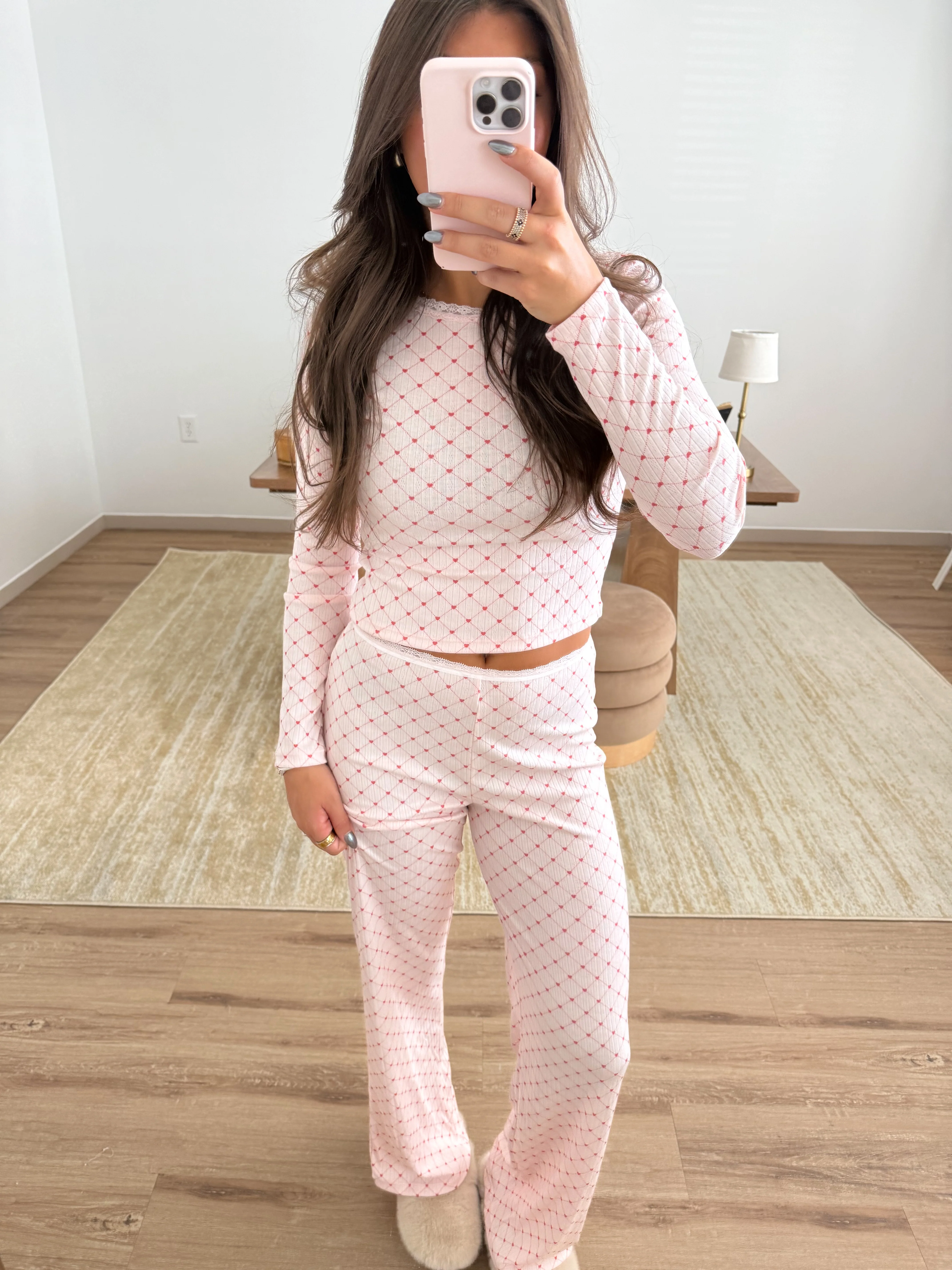 Pink Hearts Pj Set - Image 4